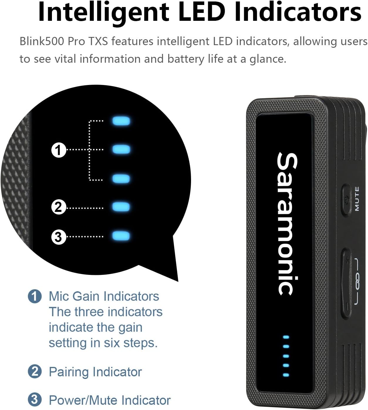 Saramonic Blink500 PRO B8 – Sistema de micrófono inalámbrico de 4 canales, solapa inalámbrica de 2.4G, 4 transmisores y un receptor para cámara