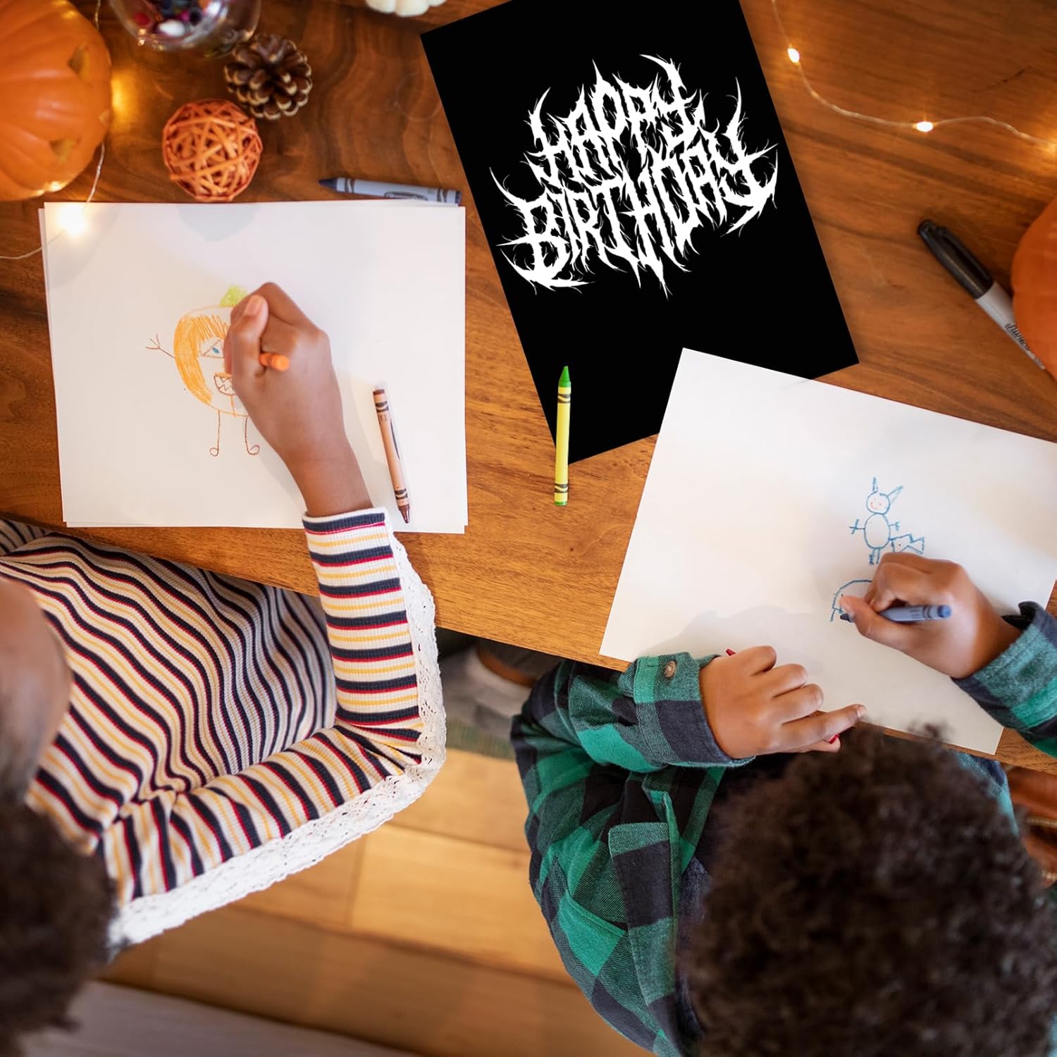 Tarjeta de cumpleaños de feliz Halloween para él y ella, regalo espeluznante de cumpleaños para mujeres y hombres, tarjeta de cumpleaños de