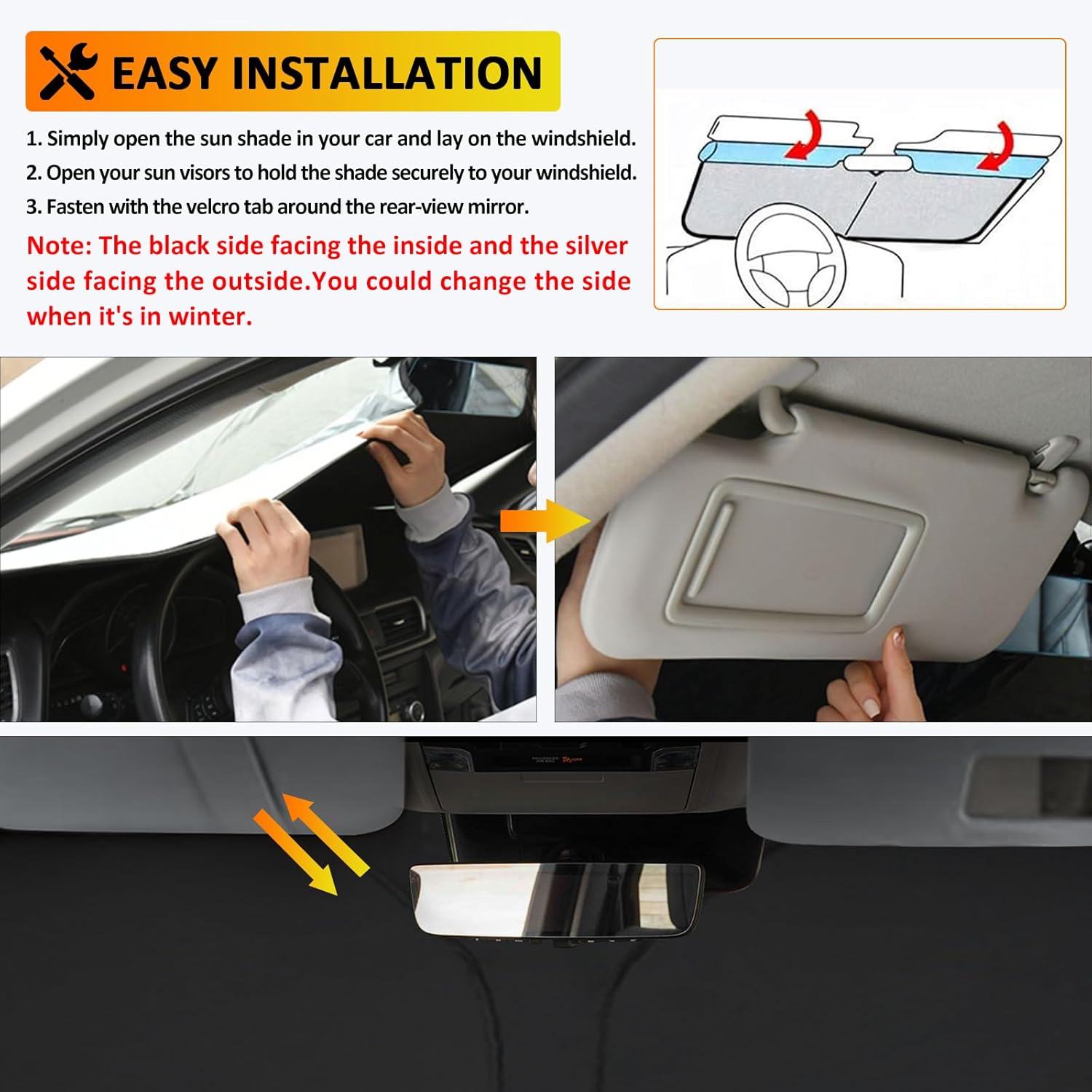 D-Lumina Winshield – Parasol para to-yota Tundra 2022 2023 2024 2025, protector solar frontal plegable bloquea los rayos UV, parasol para ventana de