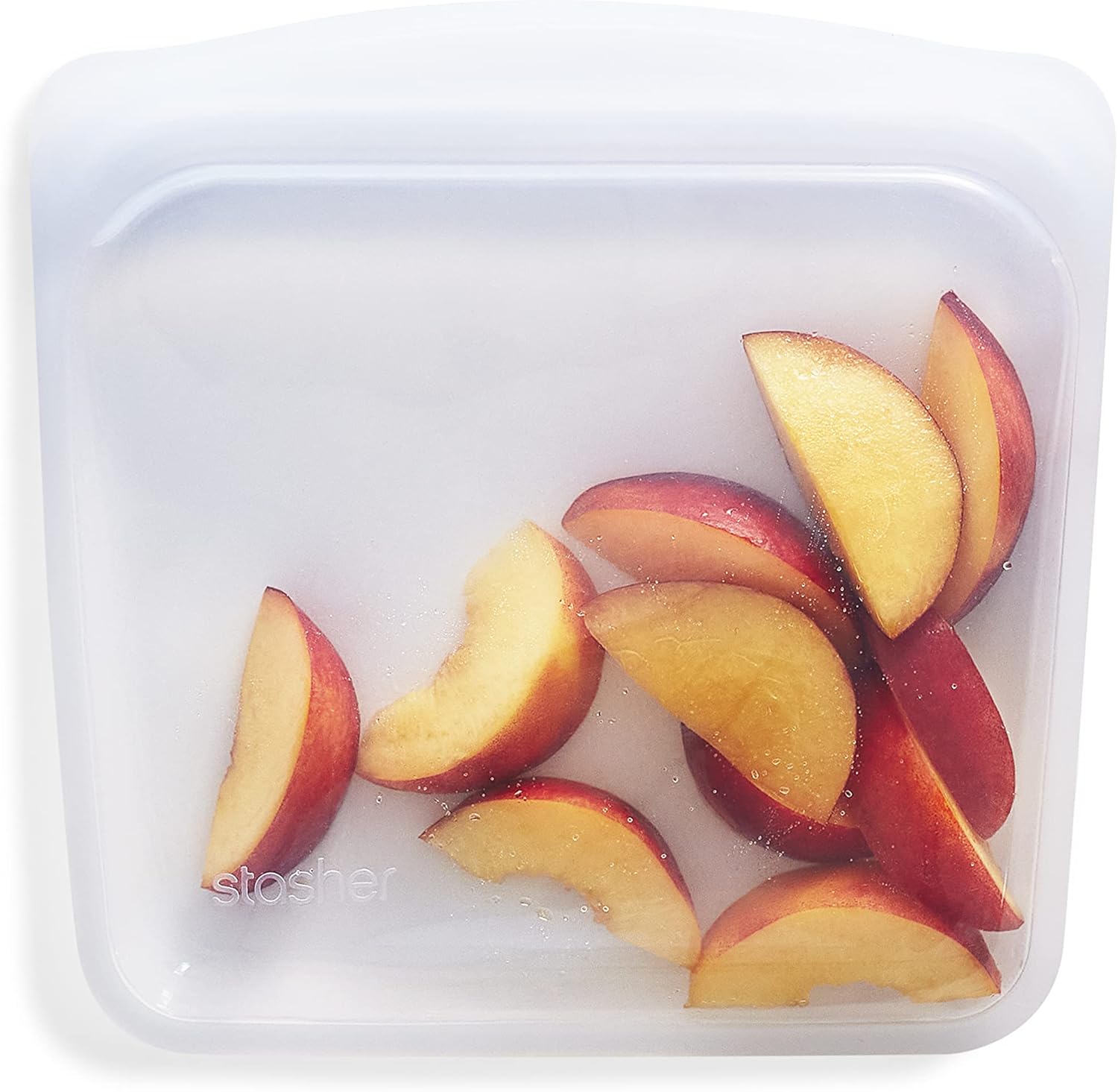Stasher Bolsa de almacenamiento de silicona reutilizable, contenedor de almacenamiento de alimentos, apto para microondas y lavavajillas, sin fugas,