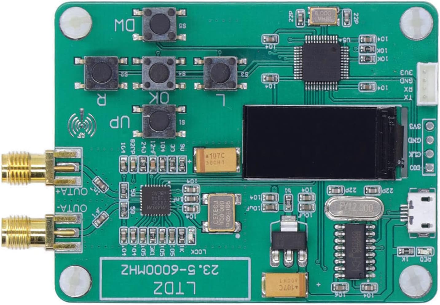Frecuencia del punto del tablero del generador de la fuente del módulo de fuente del RF y frecuencia de barrido USB 5V accionado