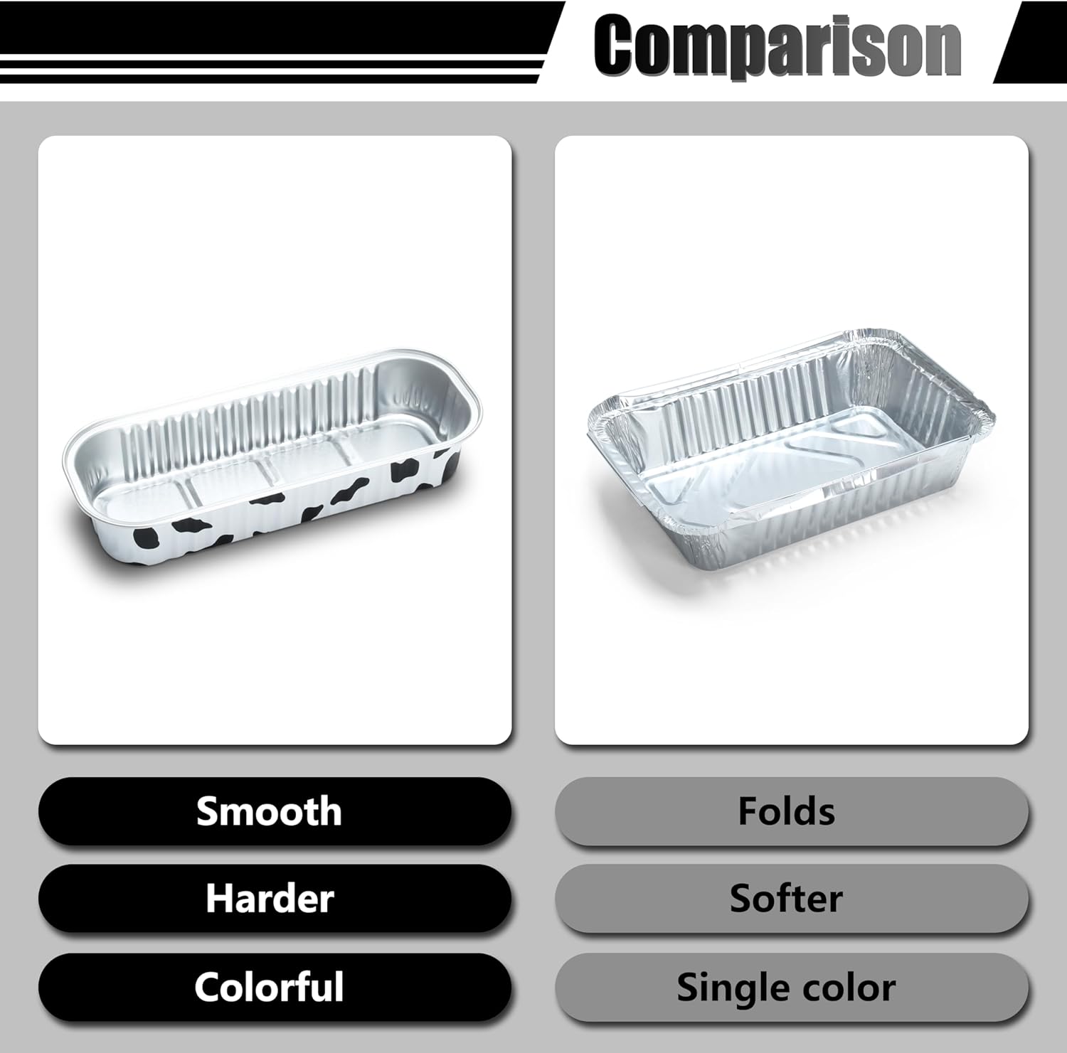 Ramekins desechables para horno, 6.7 onzas, 50 piezas de mini moldes blancos y negros, tazas de pudín, tazas para magdalenas, moldes de aluminio