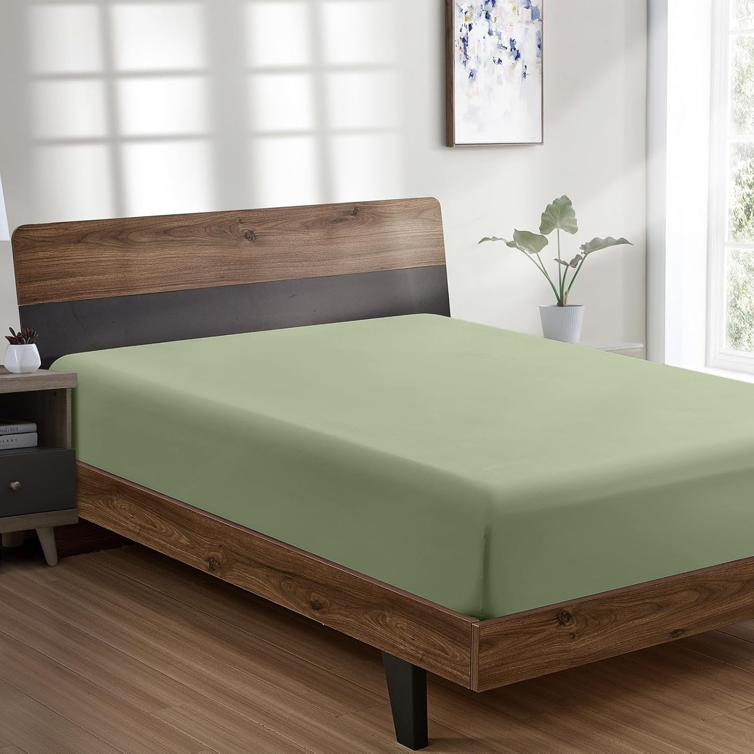 FreshCulture Sábana bajera ajustable de calidad de hotel tamaño California King  Ultra suave y transpirable  Microfibra cepillada  Sábanas bajeras