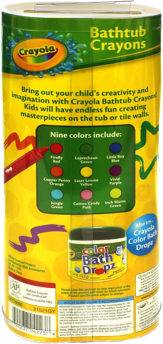 Creyones para tina Play Visions Crayola, 9unidades, Multicolor