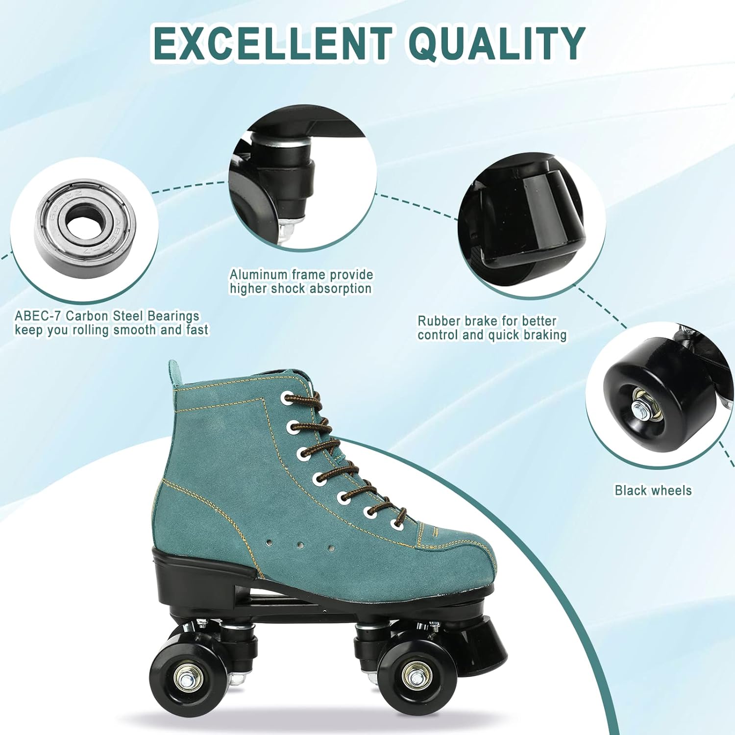 jessie Patines de ruedas para mujer, de doble fila, para exteriores e interiores, patines ajustables para mujeres, hombres, niños y niñas