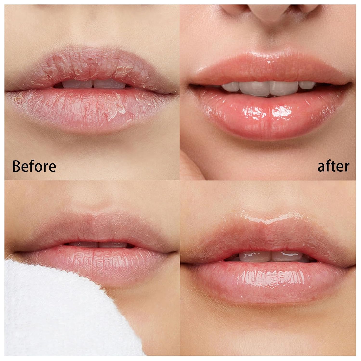 2 unidades de bálsamo labial de fresa, máscara de labios para dormir, exfoliante hidratante que evita las líneas de los labios diluidas secas y