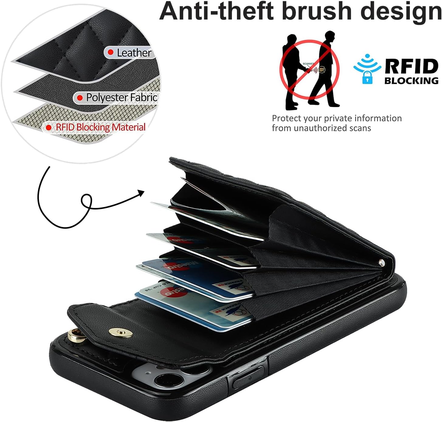 Asuwish Funda de teléfono para iPhone 12 Pro iPhone12 6.1 Funda tipo cartera con protector de pantalla de vidrio templado y correa cruzada para la