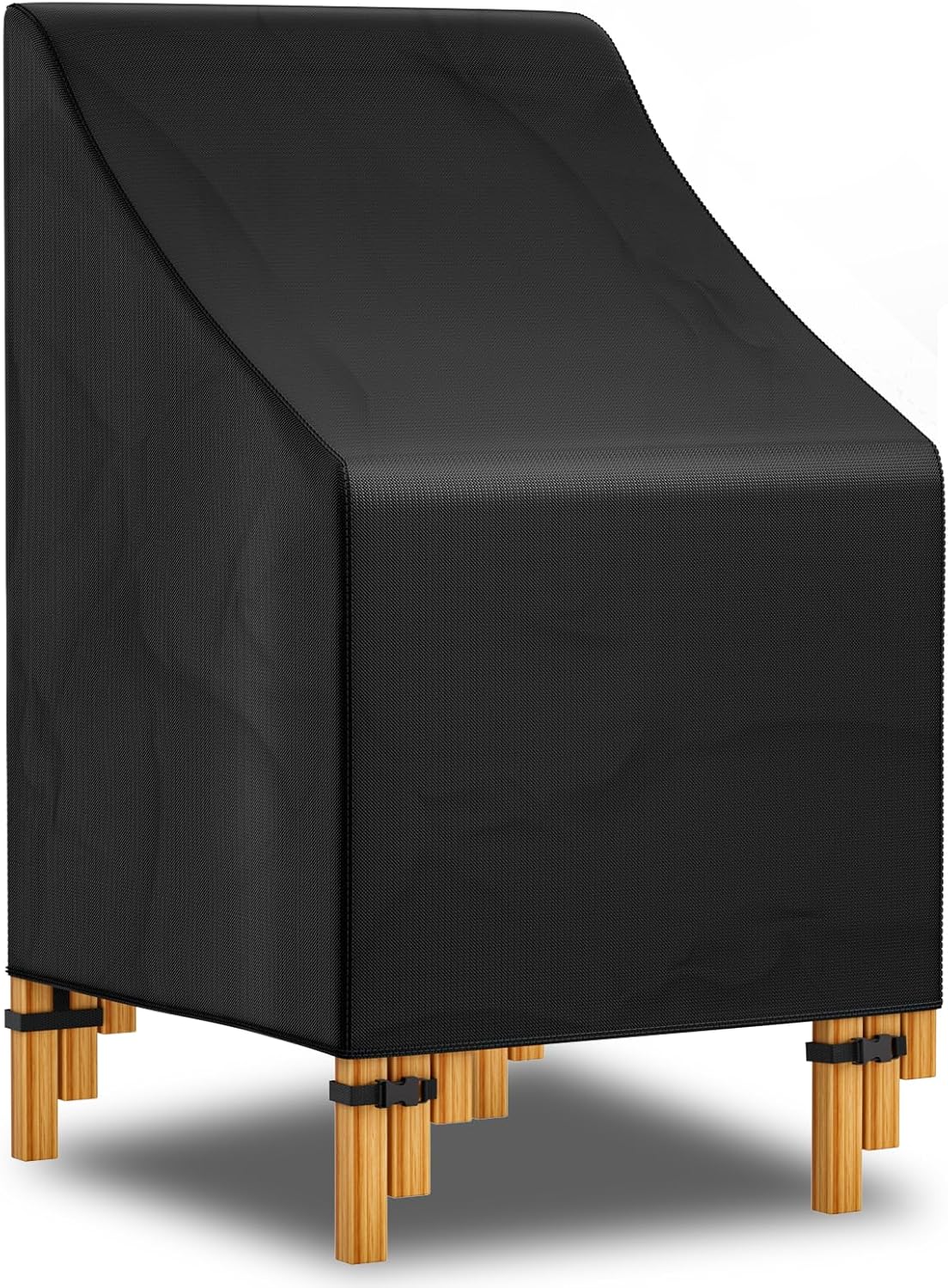 Likorlove Funda apilable para silla de patio, 28 pulgadas de ancho x 36 pulgadas de profundidad x 47 pulgadas de alto, impermeable, con respaldo