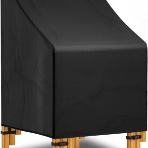 Likorlove Funda apilable para silla de patio, 28 pulgadas de ancho x 36 pulgadas de profundidad x 47 pulgadas de alto, impermeable, con respaldo Likorlove Funda apilable para silla de patio, 28 pulgadas de ancho x 36 pulgadas de profundidad x 47 pulgadas de alto, impermeable, con respaldo