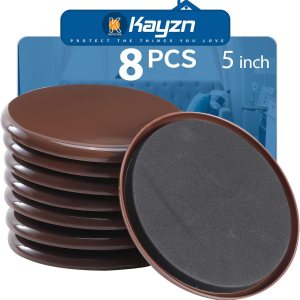 Deslizadores de muebles para alfombra, 8 almohadillas móviles reutilizables para muebles, deslizador de muebles de 5 pulgadas, mueve cualquier Deslizadores de muebles para alfombra, 8 almohadillas móviles reutilizables para muebles, deslizador de muebles de 5 pulgadas, mueve cualquier