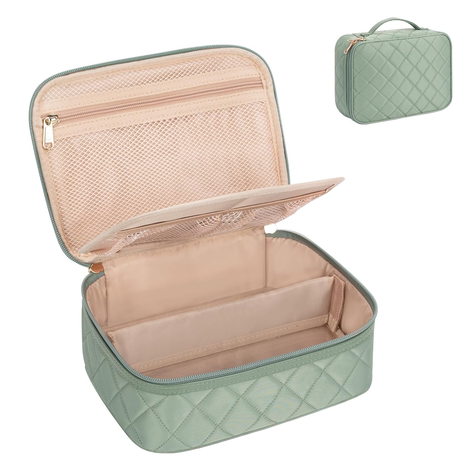 Bolsa de maquillaje, bolsa de maquillaje potable, bonita bolsa organizadora de maquillaje para artículos de tocador y cosméticos, accesorios con