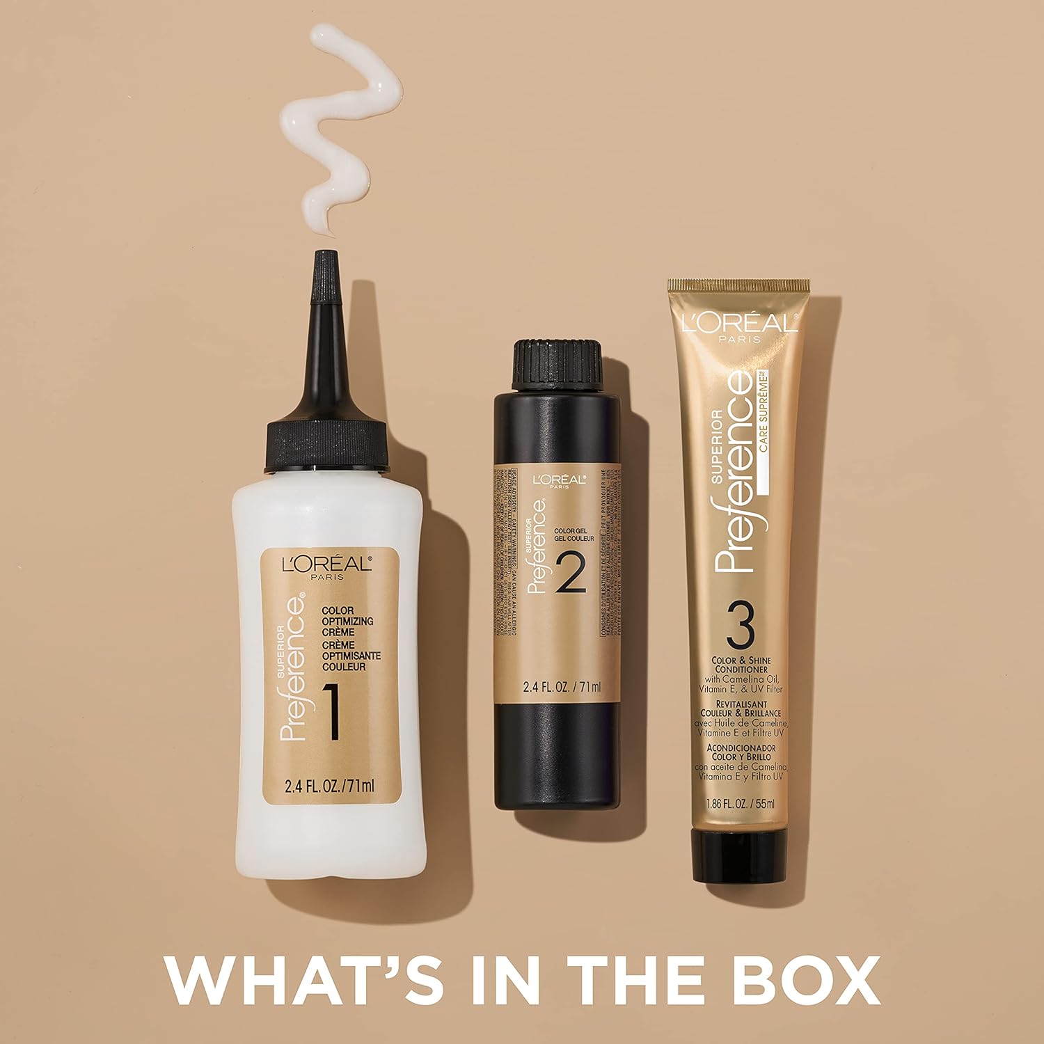 L’Oréal Paris Superior Preference – Coloración permanente para el cabello que desafía la decoloración + brillo, rubio ceniza claro, paquete de