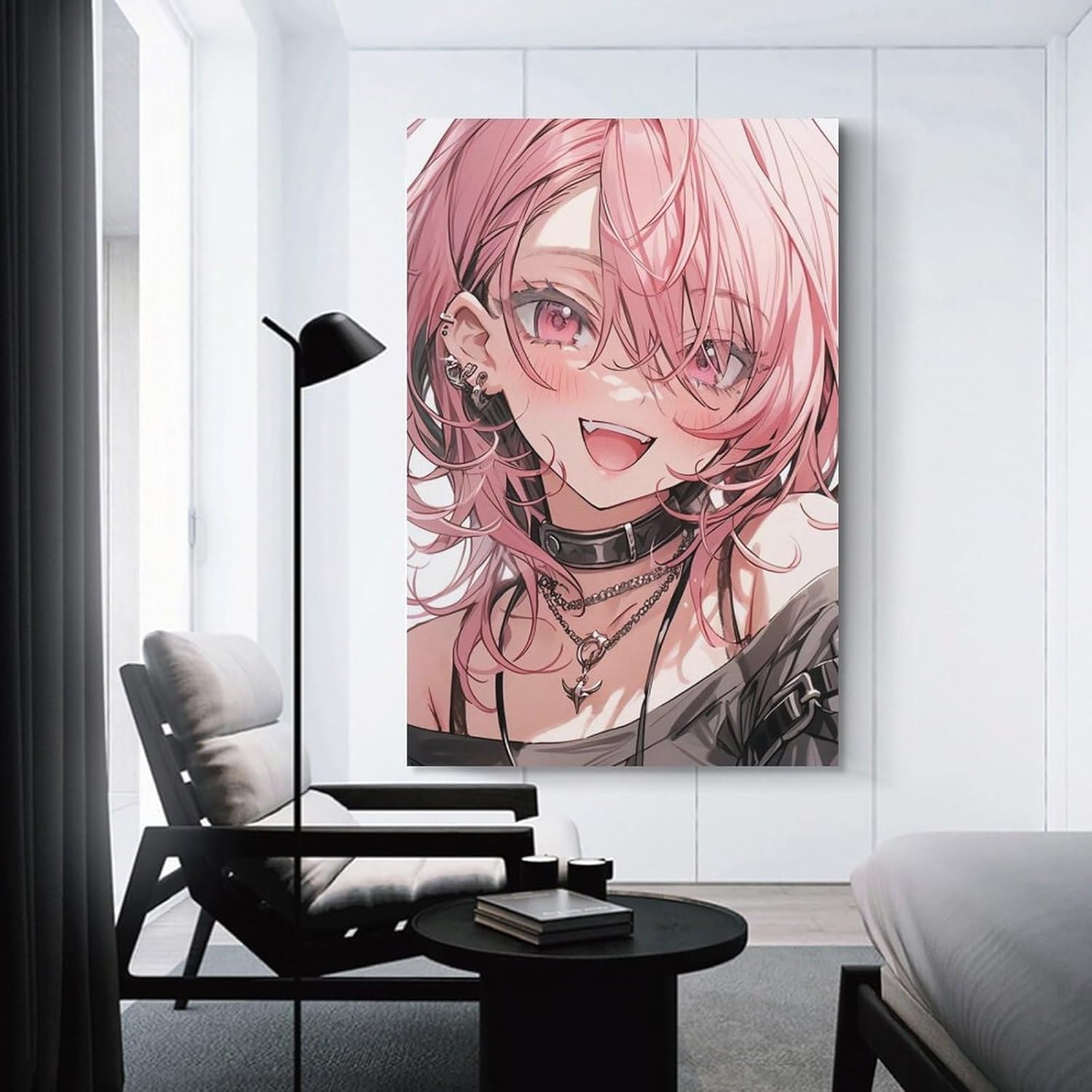 Póster de anime japonés Beauty Girl (1) Pintura sobre lienzo, póster de arte de pared, impresión de desplazamiento, decoración de paredes de sala de