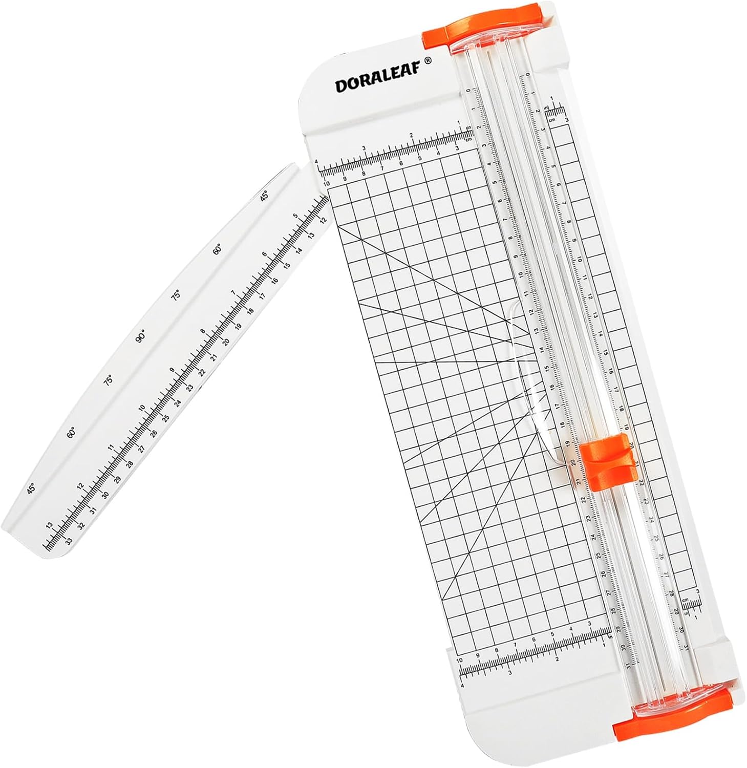 Cortador de papel portátil de 12 pulgadas, cortador de papel, herramienta de suministros para álbumes de recortes con regla lateral de protección