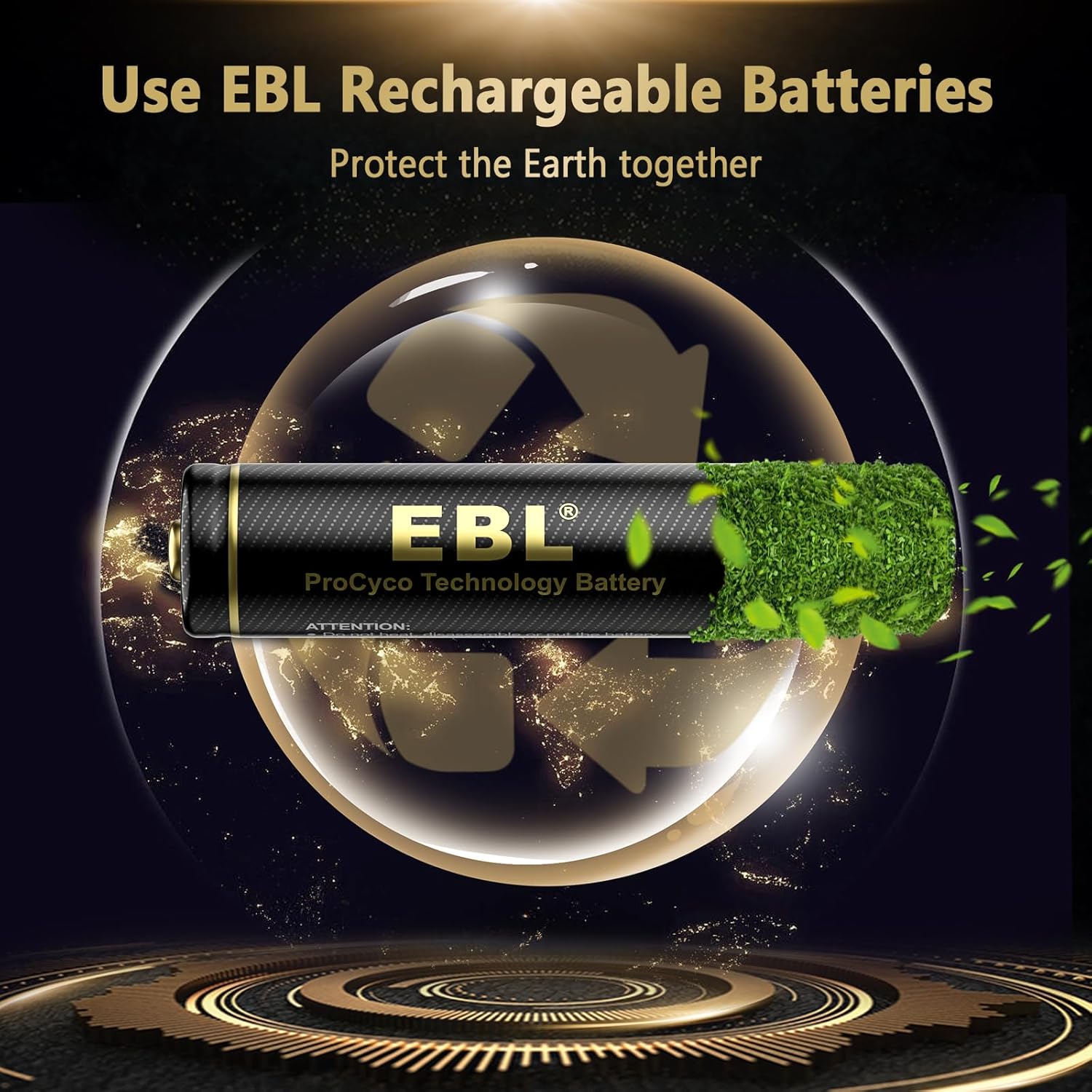 EBL Gold Pro – Baterías AA recargables de 1.2 V, 2800 mAh, batería NIMH, batería AA de alta capacidad, precargada doble A, 8 paquetes