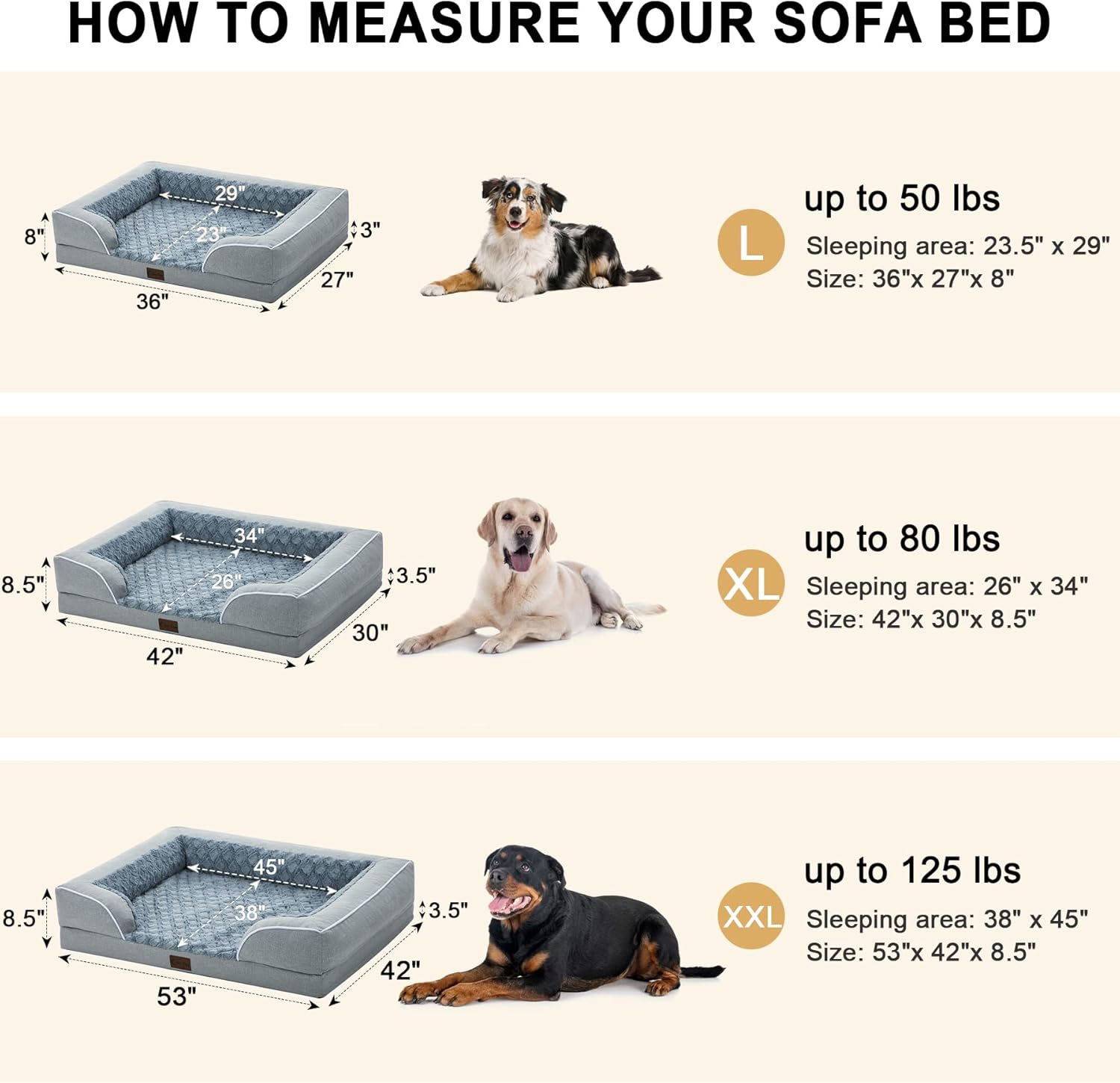 Cama grande de espuma viscoelástica para perros con refuerzos, camas refrescantes para perros grandes, cama ortopédica impermeable para perros con
