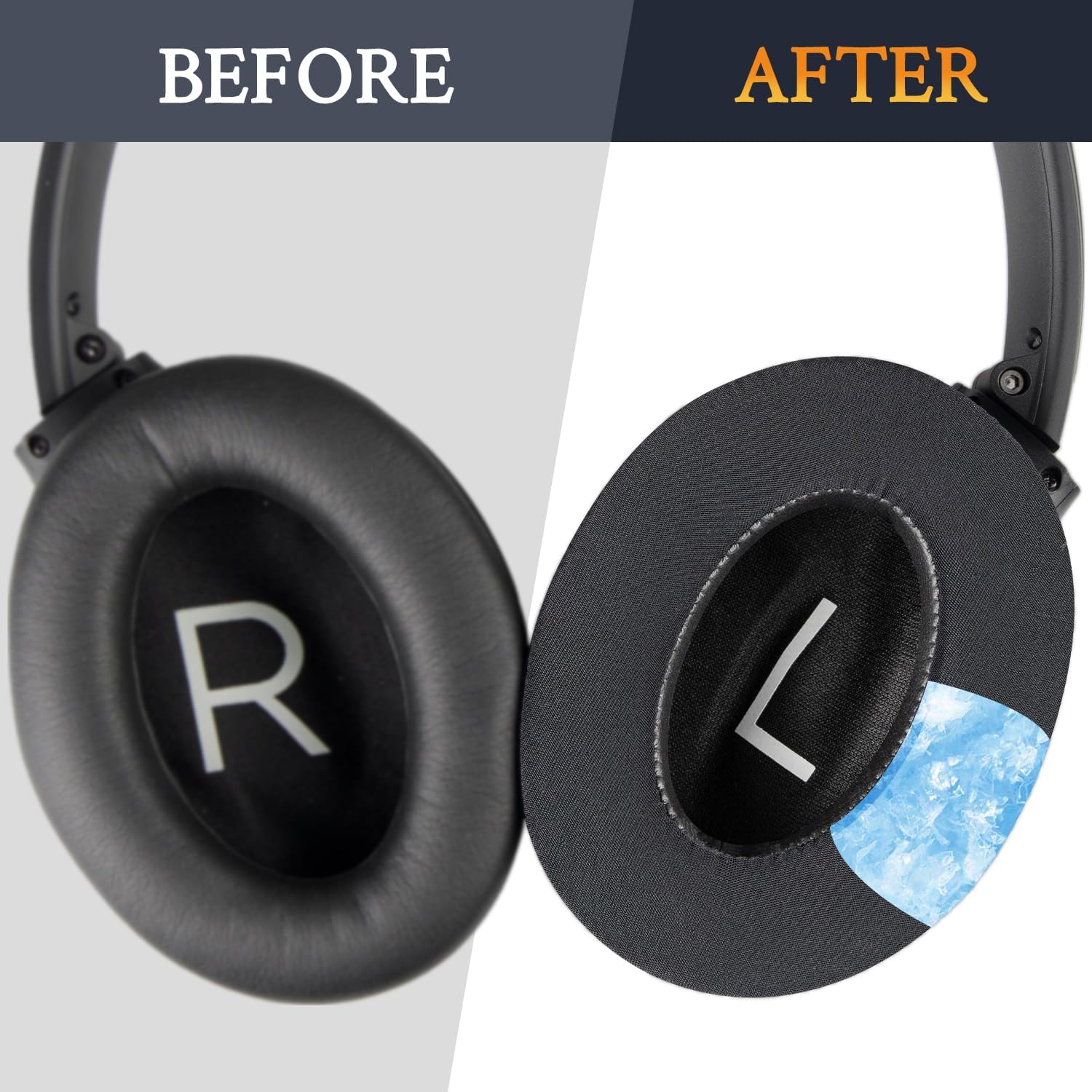 SOULWIT Almohadillas de gel de enfriamiento de repuesto para Bose QuietComfort 45 (QC45)QuietComfort SE (QC SE)Nuevos auriculares inalámbricos Quiet