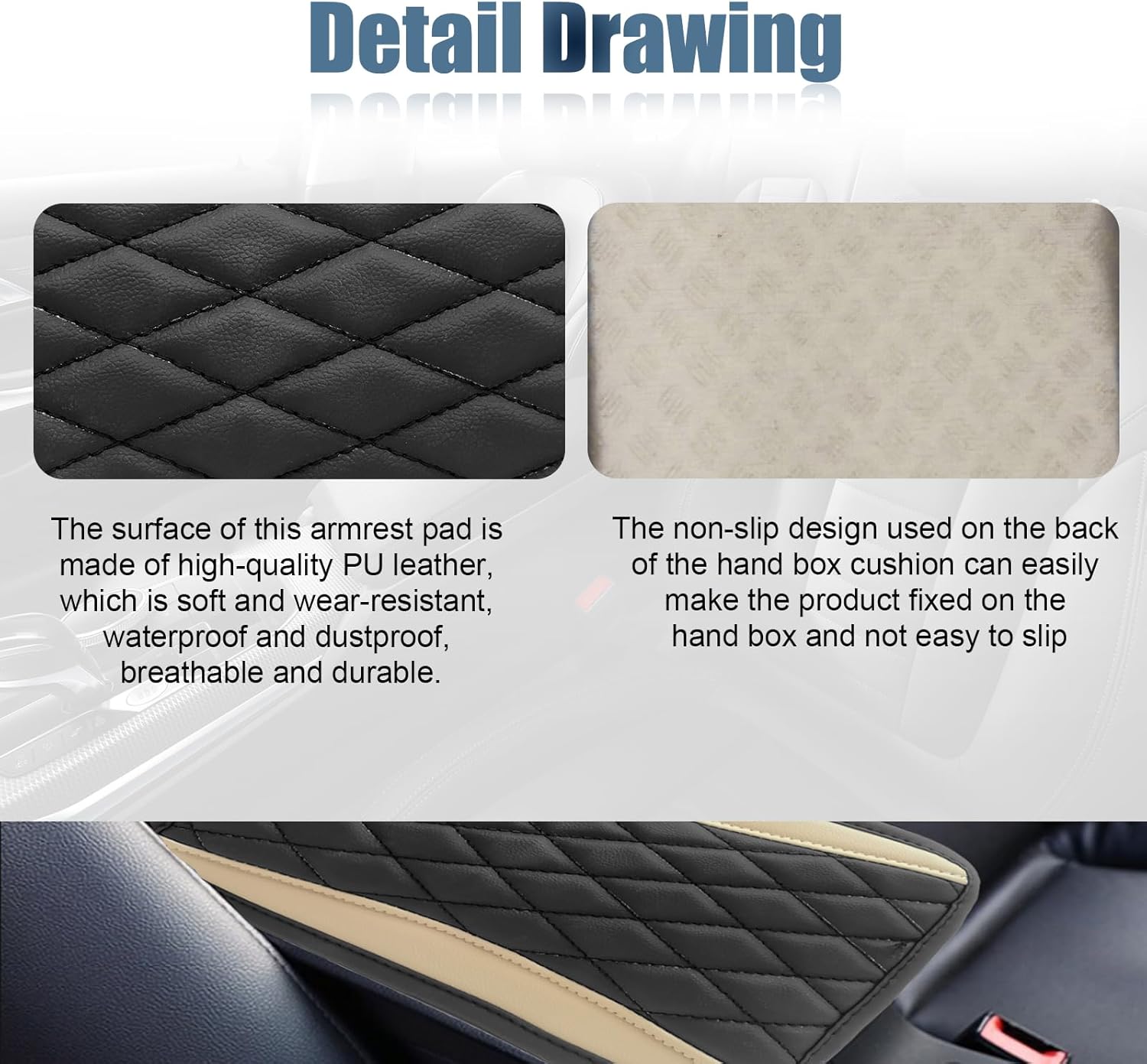 Funda universal de cuero impermeable para consola central de automóvil, protector de caja de asiento para reposabrazos, accesorios de decoración de