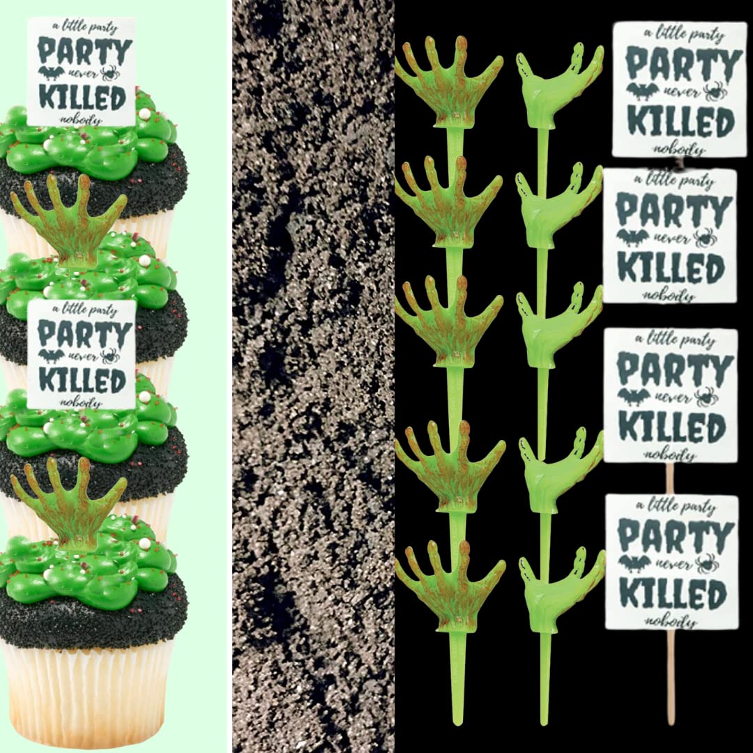 Happy Halloween A Little Party Spooky comestible listo para usar confeti para tartas, galletas, magdalenas, helado, donas