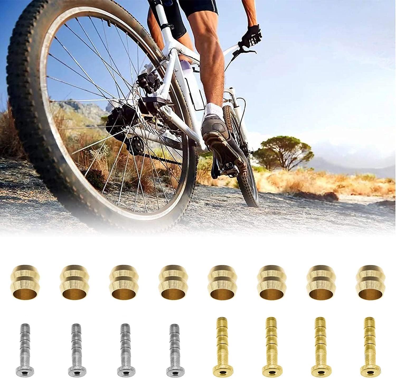 CYSKY Kit de manguera de freno hidráulico para bicicleta de 98.425in para sistema Shimano BH59 BH90 Sram Avid, incluye 8 frenos de bicicleta oliva y