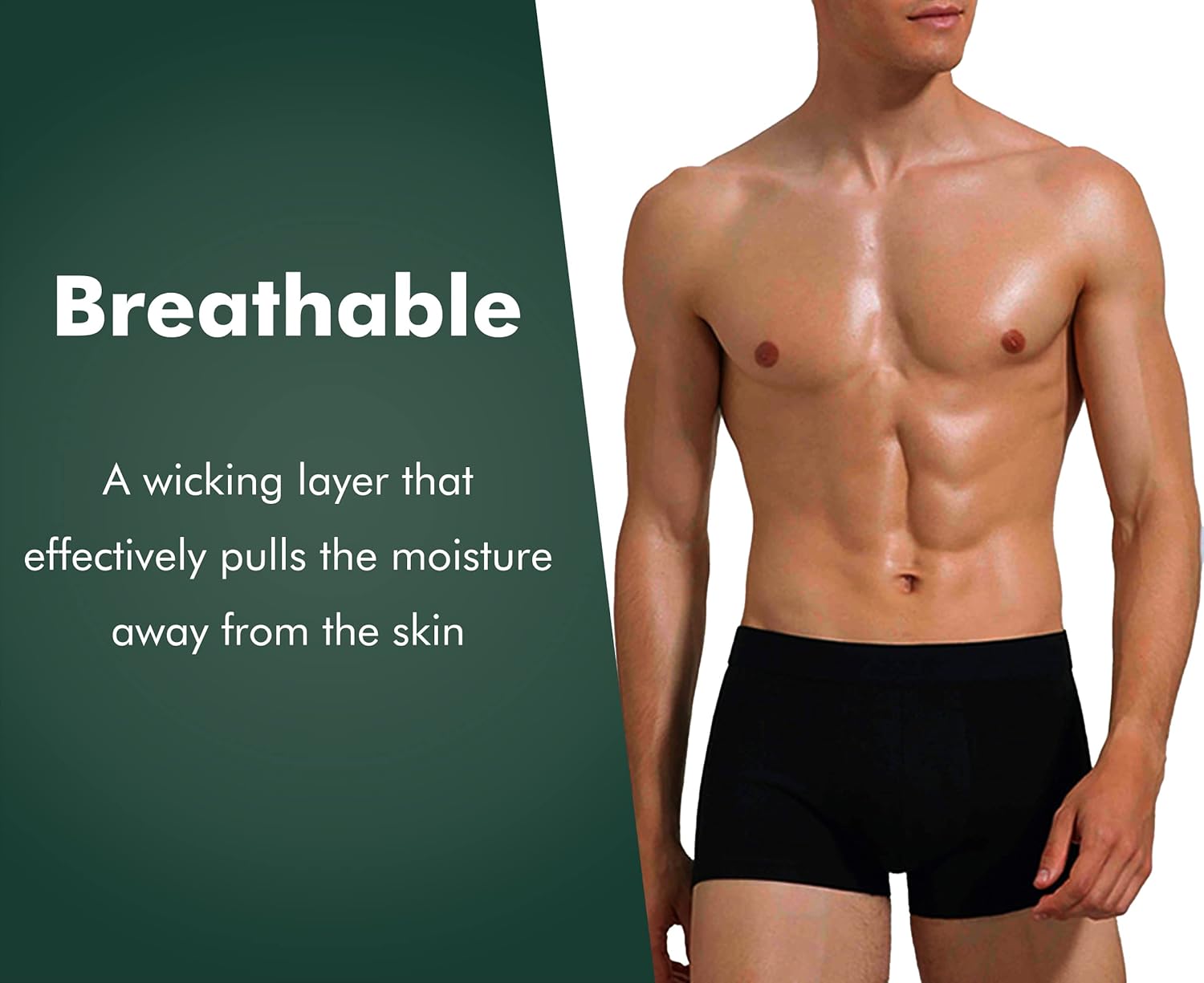Calzoncillos tipo bóxer lavables de absorción para incontinencia urinaria para hombres, protección contra fugas de vejiga, paquete de 3 unidades (M,