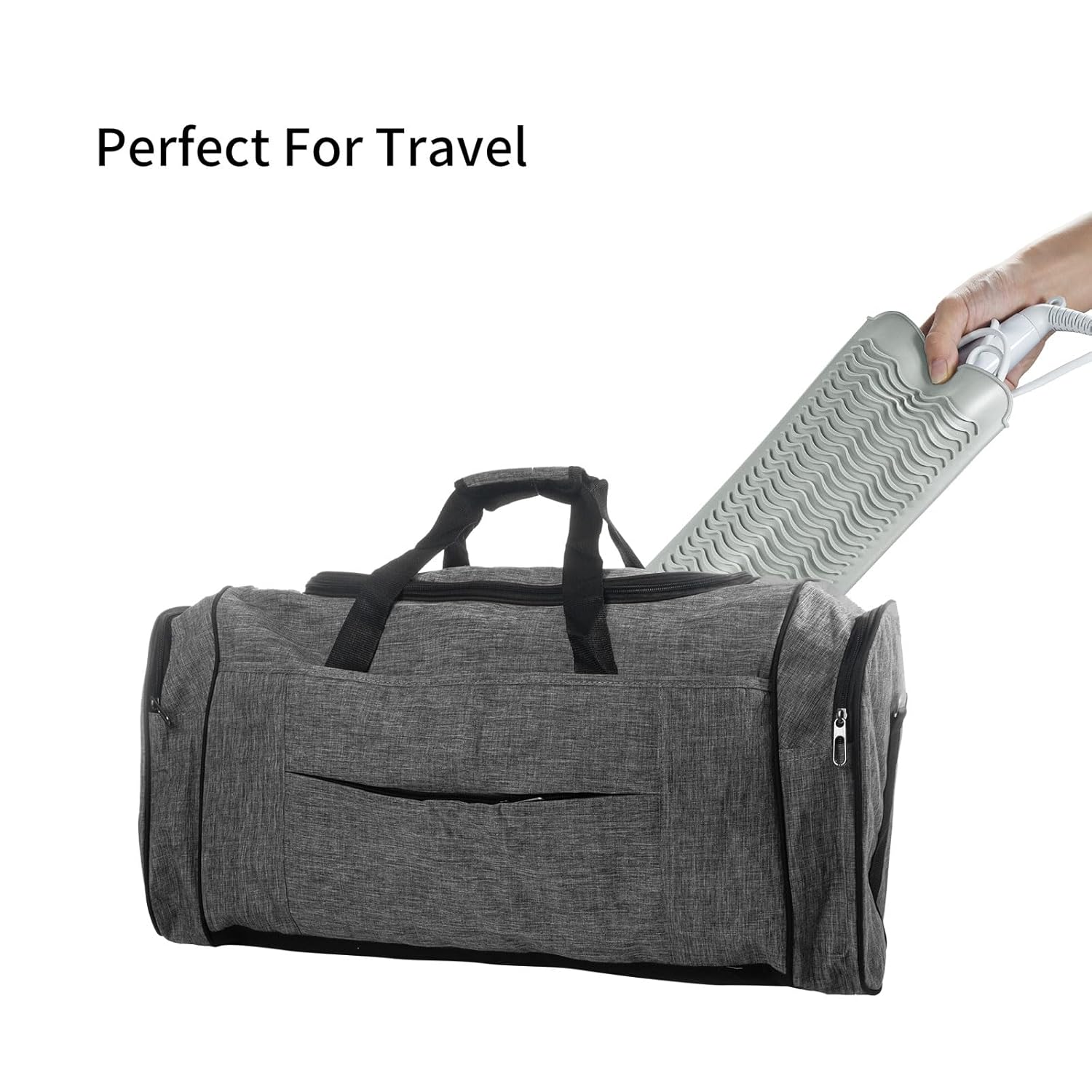 Bolsa de viaje de silicona resistente al calor para alisadora de cabello, plancha para prensar, rizador de pelo, varita rizadora de cabello, plancha