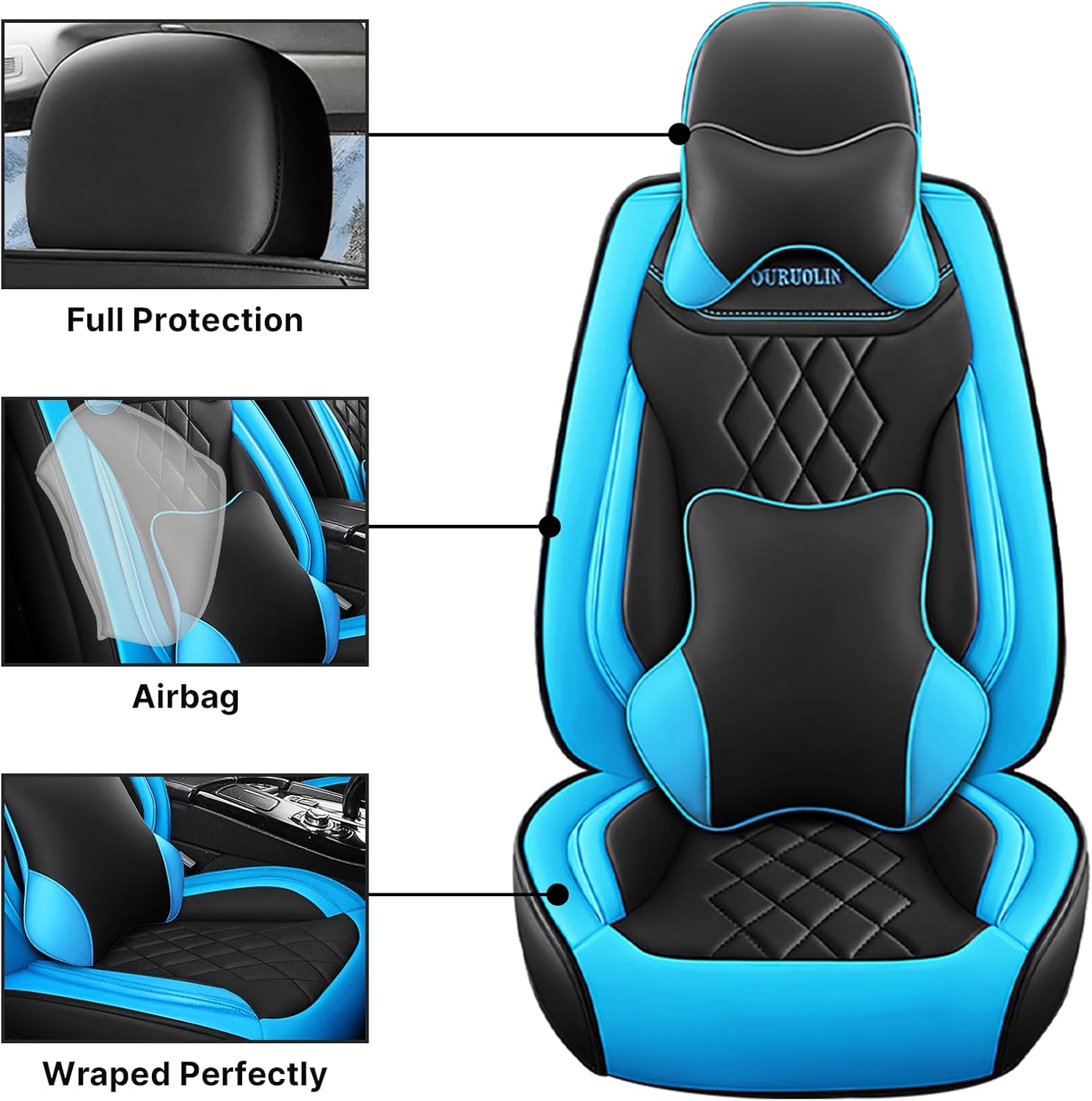 Fundas de asiento para Chevrolet Cruze 2011-2019, funda de asiento de automóvil de cuero impermeable, accesorios para interiores de automóvil suaves