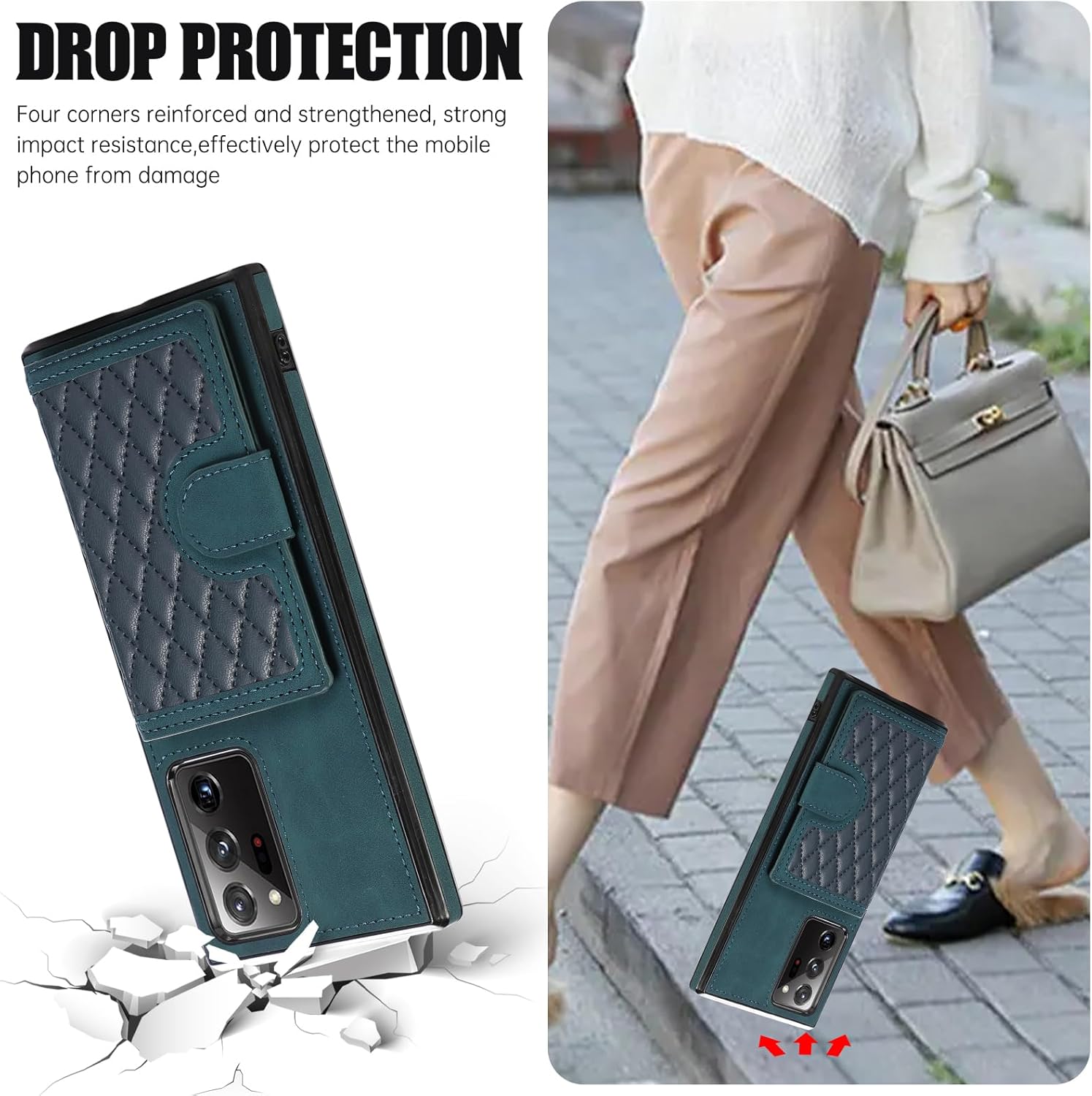 Asuwish Funda para teléfono Samsung Galaxy Note 20 Ultra 5G con protector de pantalla de vidrio templado, correa cruzada, tarjetero para celular