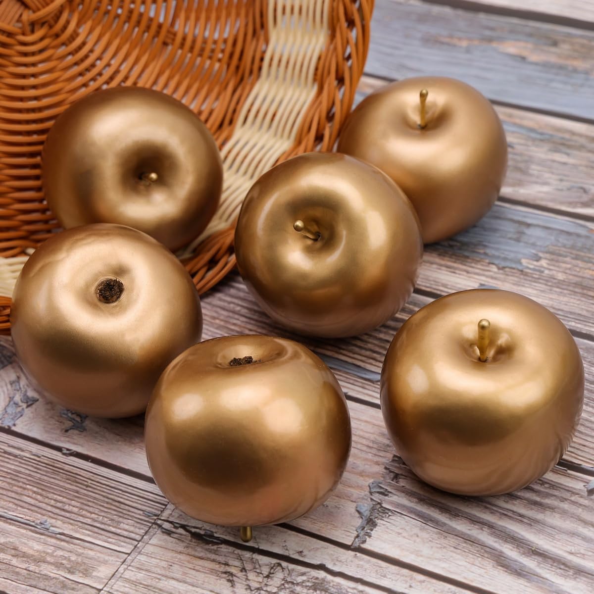 6 piezas artificiales de manzana, realista, imitación de frutas, imitación de plástico, decoración de alimentos, hogar, fiesta, festival, cocina,