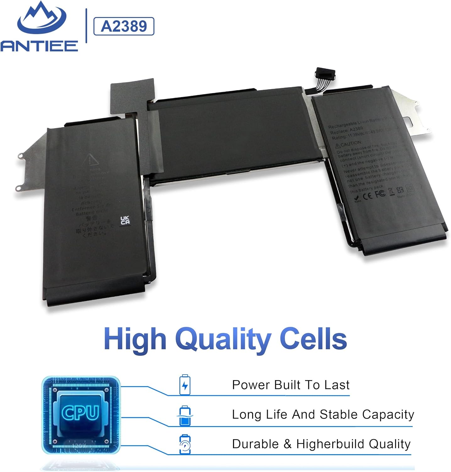 Reemplazo de batería A2337, batería A2389 compatible con MacBook Air de 13 pulgadas (M1, 2020) EMC 3598 MGN53LLA MGN83LLA MGN63LLA MGN93LLA MGND3LLA
