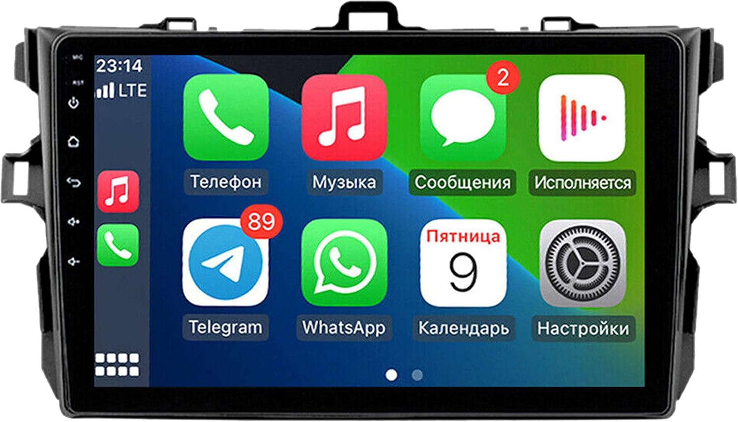 Android 13.0 Reproductor de radio estéreo para automóvil Toyot-a Corolla 2009-2013 2 GB (RAM)+32 GB (ROM) Pantalla táctil de 9 pulgadas Receptor de