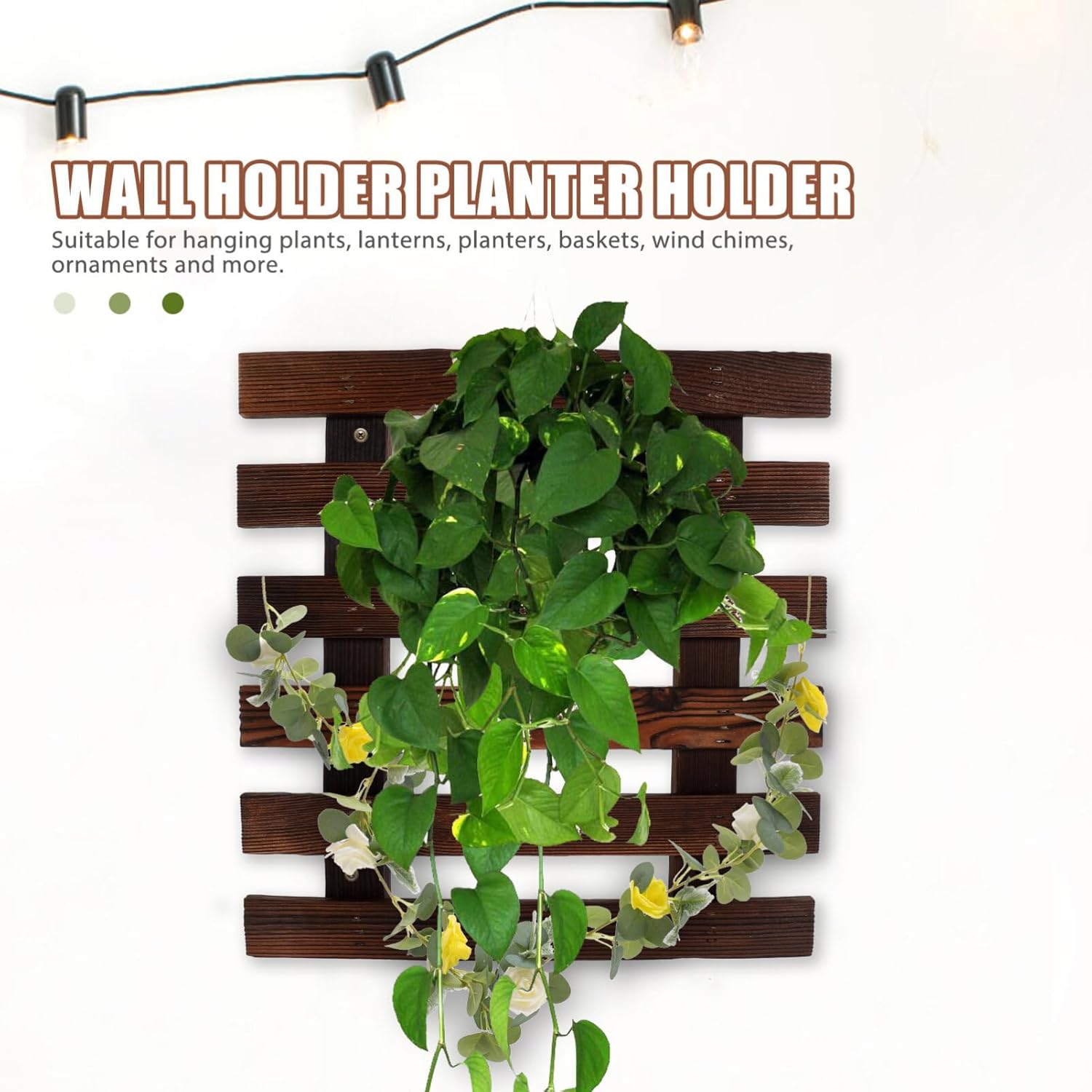 BESTOYARD 1 juego de escalera de pared, estante de pared, maceta de orquídeas, plantas de interior, macetas de interior, decoración de plantas de