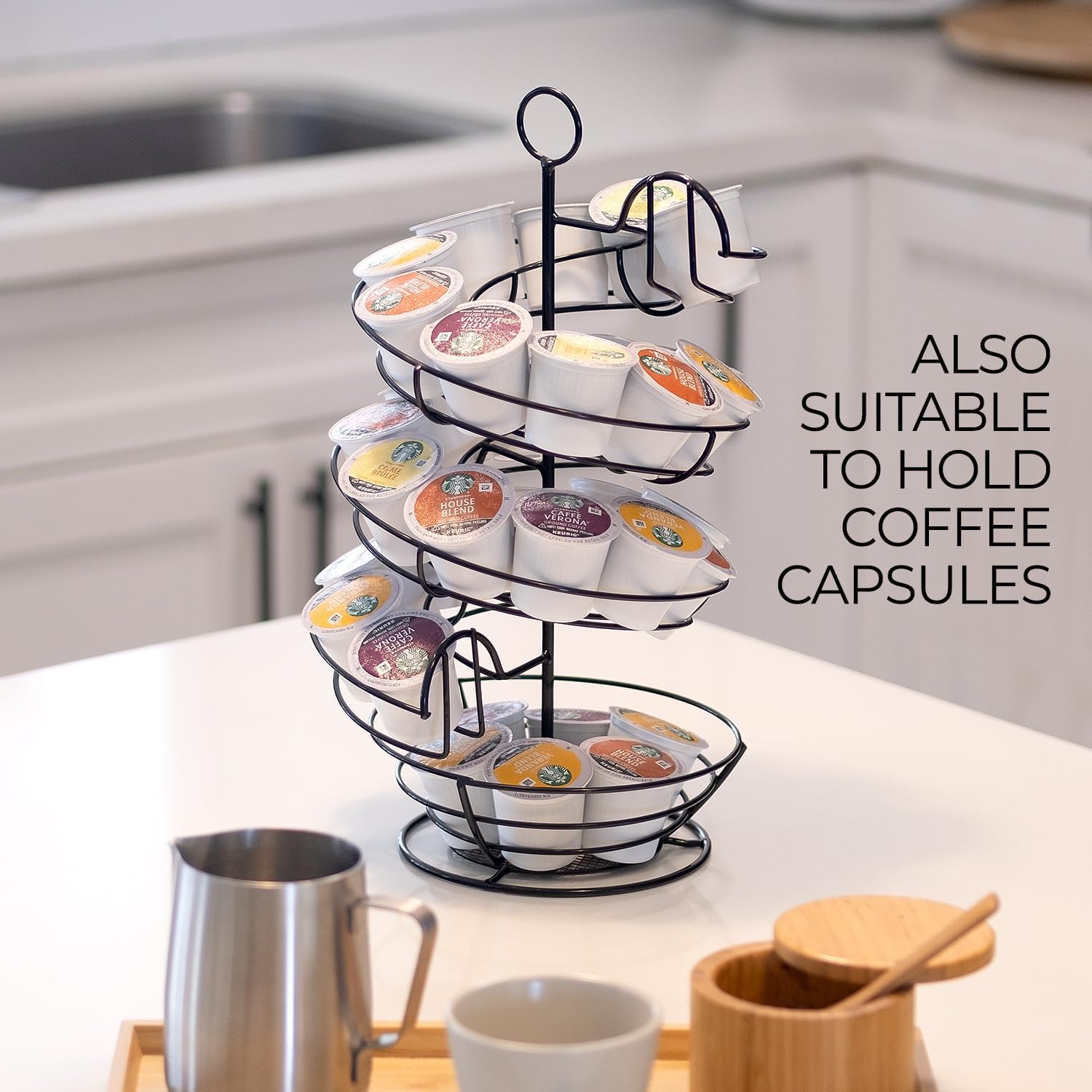 Soporte para huevos frescos, soporte para huevos en espiral con cesta de almacenamiento, soporte para huevos de gallina, almacenamiento de huevos de