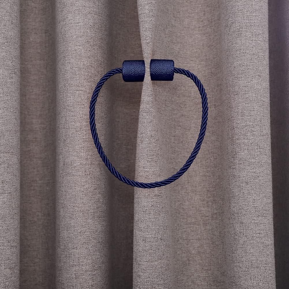 Paquete de 2 alzapaños magnéticos fuertes para cortinas para exteriores, alzapaños decorativos modernos, hechos a mano, sujetadores decorativos para