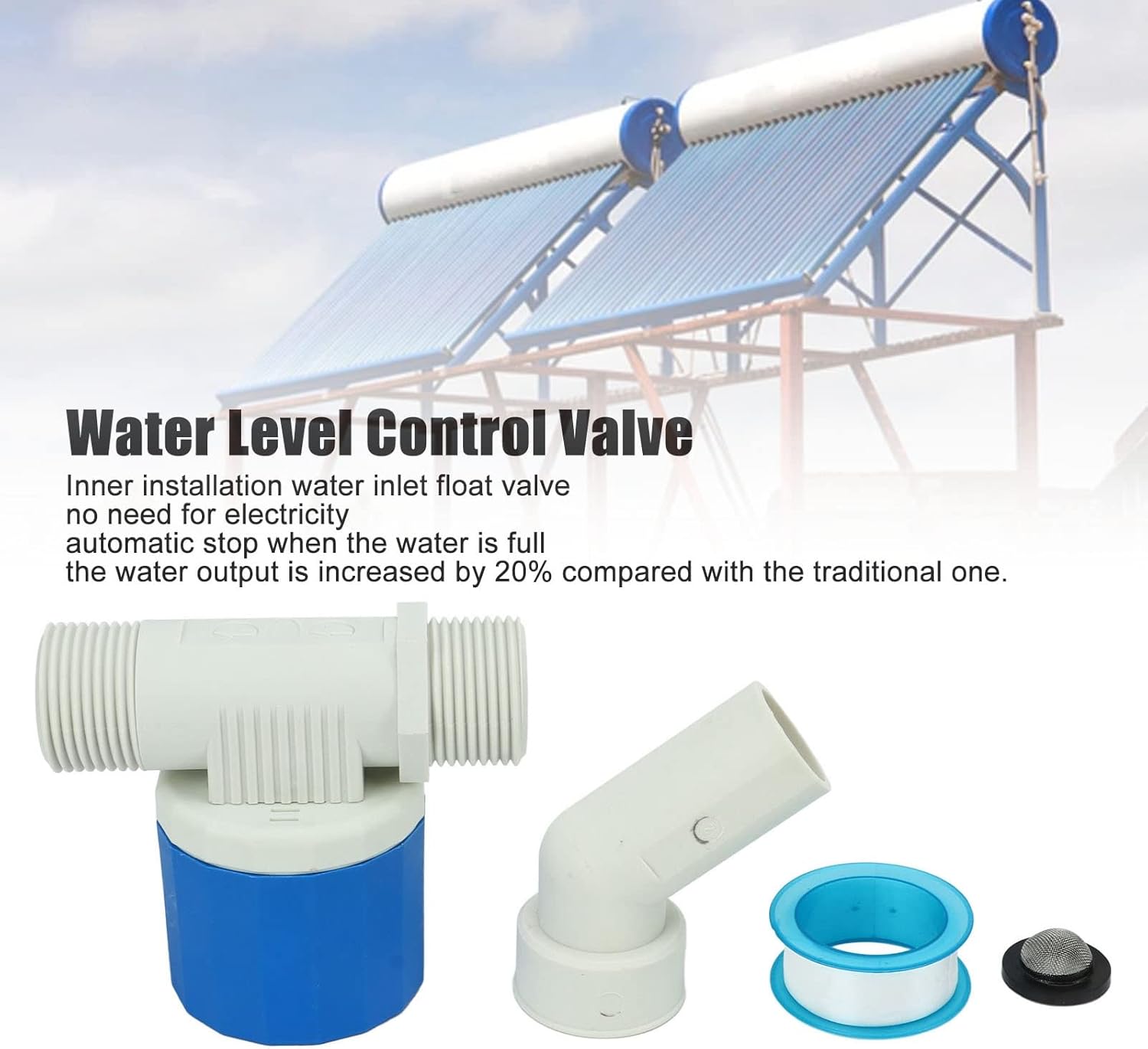 Dioche Entrada de agua superior interior Válvula de flotador automática válvula de control de nivel de agua, válvula de flotador Interruptor de