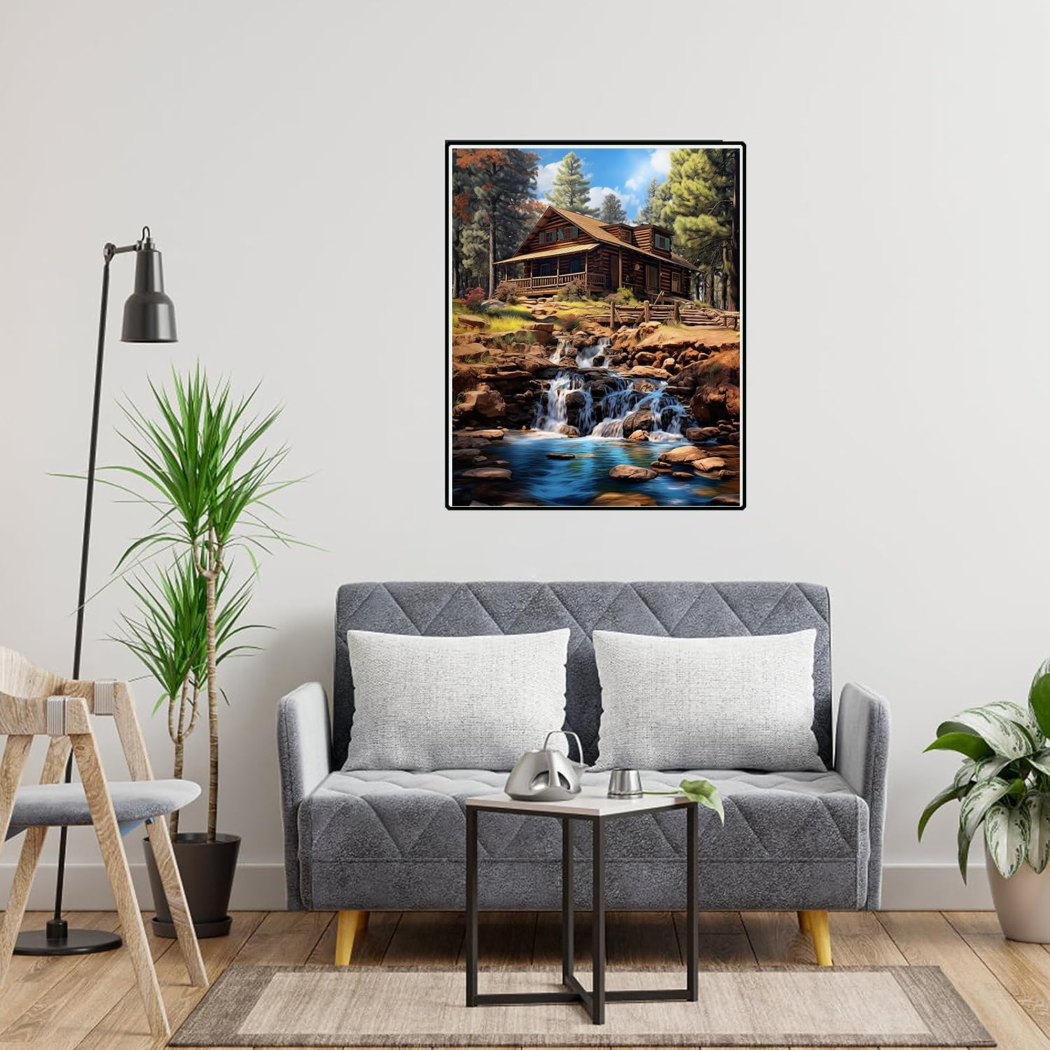 EIBEILI Pintura por números para adultos DIY paisaje natural pintura por números kits de pintura en lienzo para niños principiantes kits de pintura