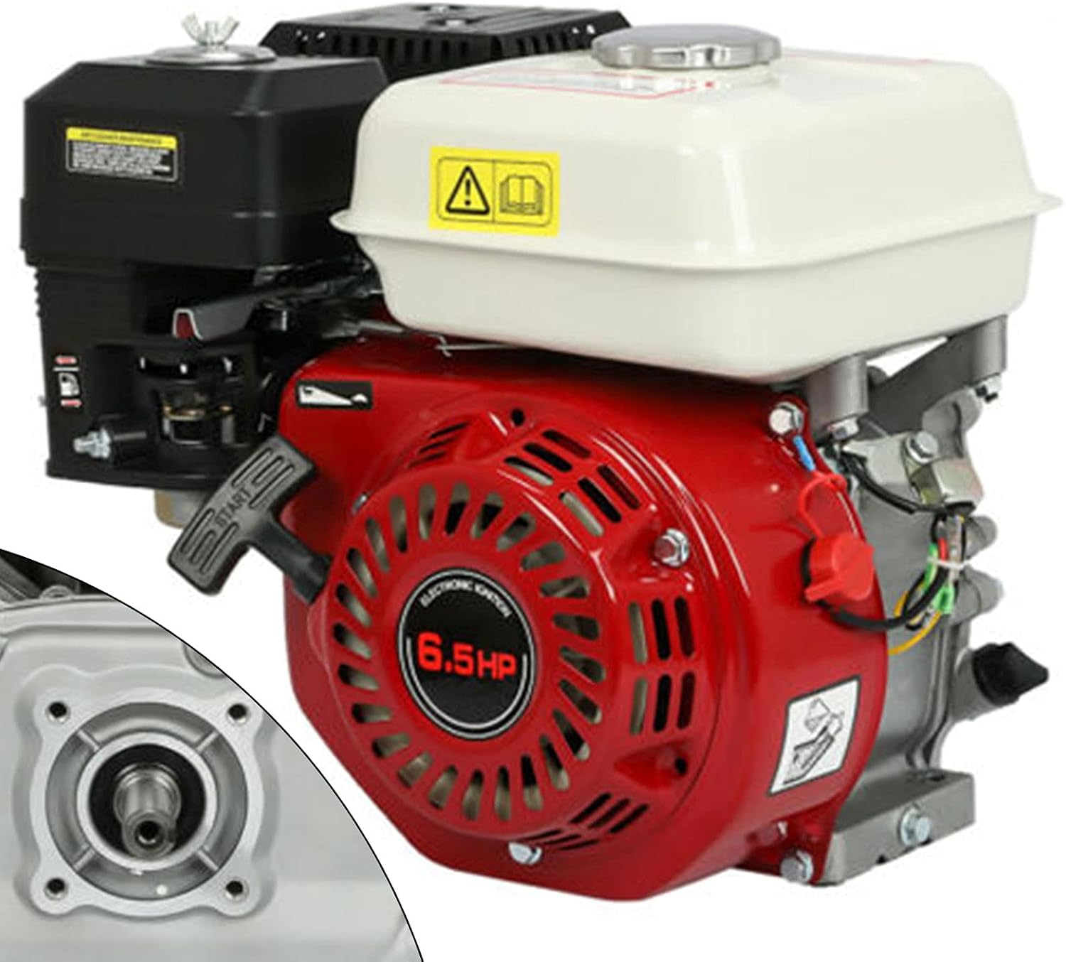 InSyoForeverEC Motor de gas de 4 tiempos, motor multiusos a gas, motor de motor de gas portátil con arranque de refrigeración por aire, respaldo del