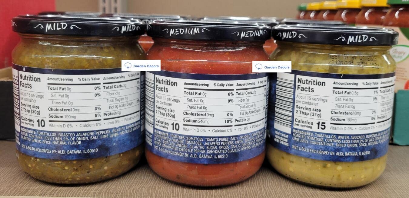 Especialmente seleccionado Premium suave tostado verde, cuatro pimientos medianos, salsa de tomate y aguacate suave, 16 onzas, 15.98 oz (tres