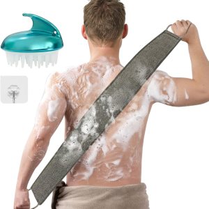 Depurador de espalda de lufa, depurador de espalda exfoliante de 35.4 pulgadas para baño y ducha, para hombres y mujeres, limpiador Luffa para Depurador de espalda de lufa, depurador de espalda exfoliante de 35.4 pulgadas para baño y ducha, para hombres y mujeres, limpiador Luffa para