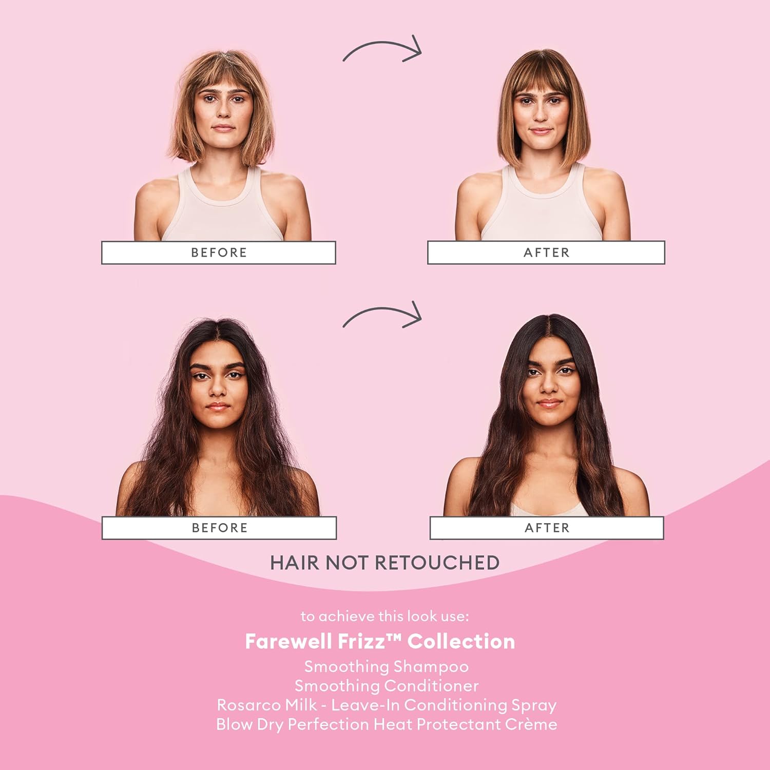 Briogeo Champú suavizante Farewell Frizz, domina el encrespamiento y restaura el brillo al cabello opaco, seco, vegano, sin falatos ni parabenos, 2