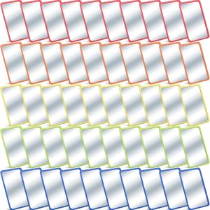 50 espejos pequeños para manualidades, preescolar, a prueba de roturas, espejo de plástico para niños, 6 x 4 pulgadas, esquinas redondas, cuadrado, 50 espejos pequeños para manualidades, preescolar, a prueba de roturas, espejo de plástico para niños, 6 x 4 pulgadas, esquinas redondas, cuadrado,