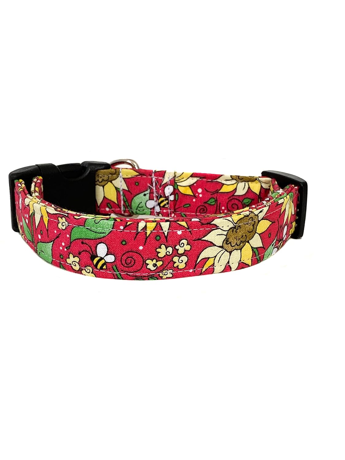 Bumblebee Dog Collar with Buckle – Made in the USA – Handmade by Collars by Design (CatTiny)