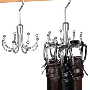 Paquete de 2 ganchos para cinturón, organizador de accesorios de armario para cinturón, capacidad máxima de almacenamiento de 24 unidades, gancho de Paquete de 2 ganchos para cinturón, organizador de accesorios de armario para cinturón, capacidad máxima de almacenamiento de 24 unidades, gancho de