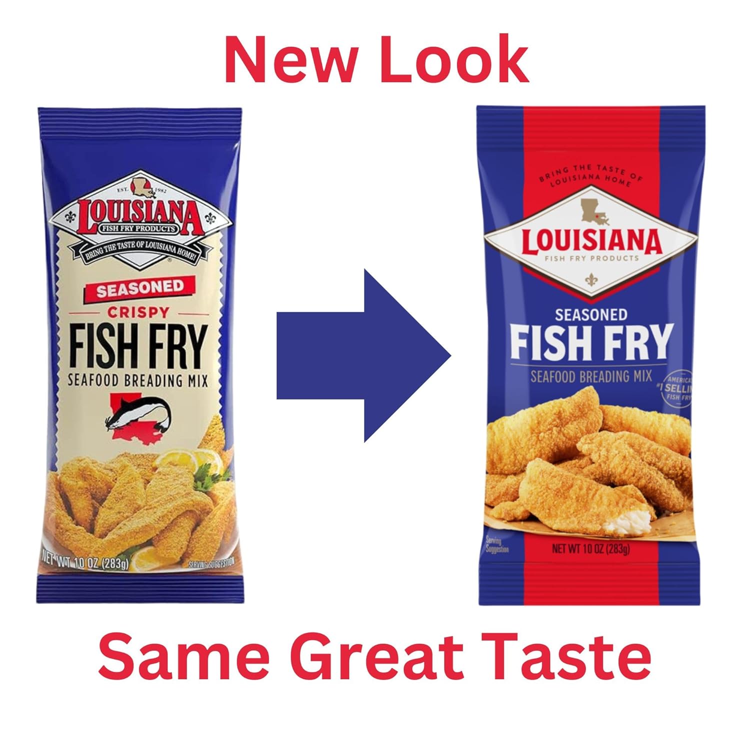 Louisiana Fish Fry Products Mezcla variada de papas fritas sazonadas, 2 de cada sabor, paquete de 6, sabor sureño para cualquier plato
