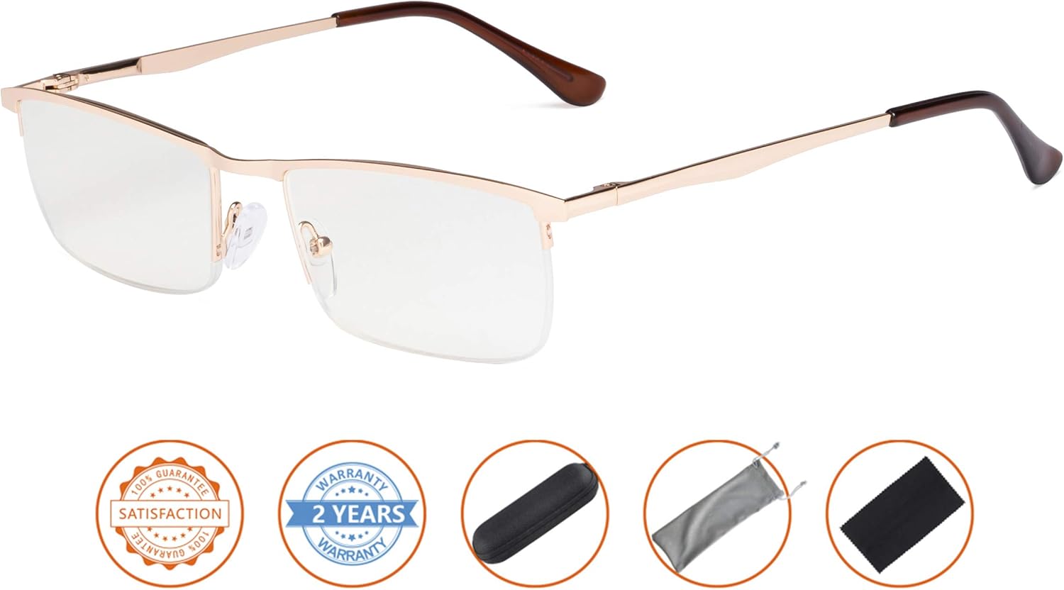 CessBlu Protección UV, anti rayos azules, lentes de lectura para computadora de media llanta