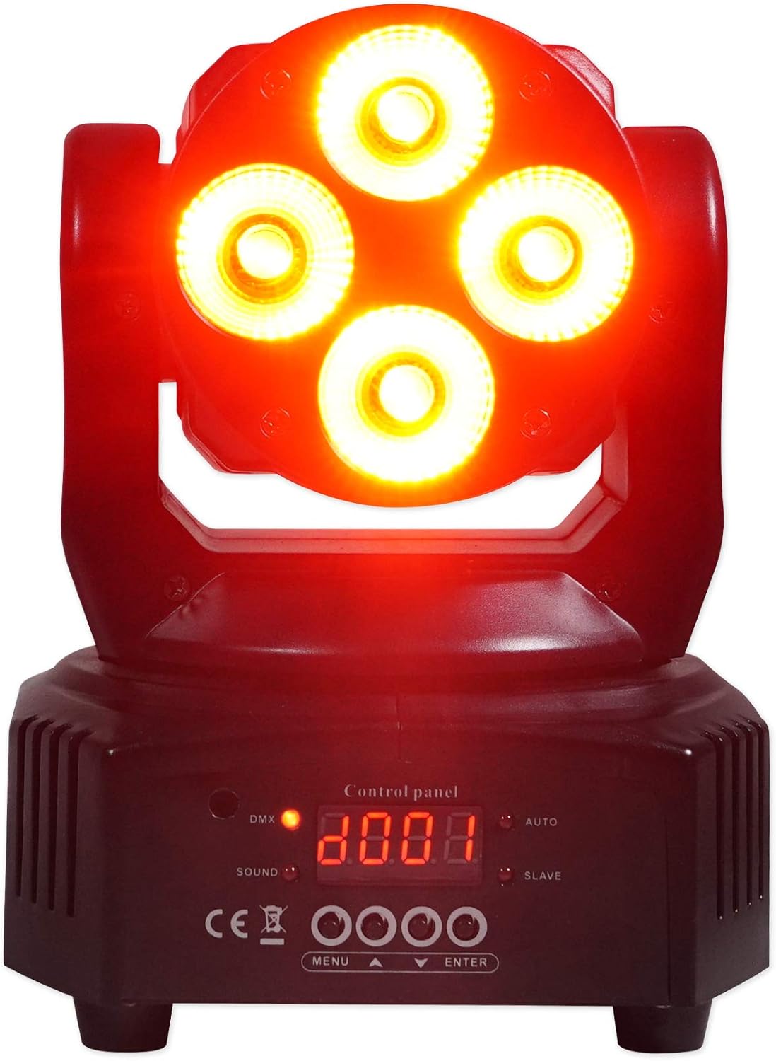 (2) Rockville RockOn-7 40w RGBW Cabezal móvil DMX Spot Beam Stage Club Light+Remote