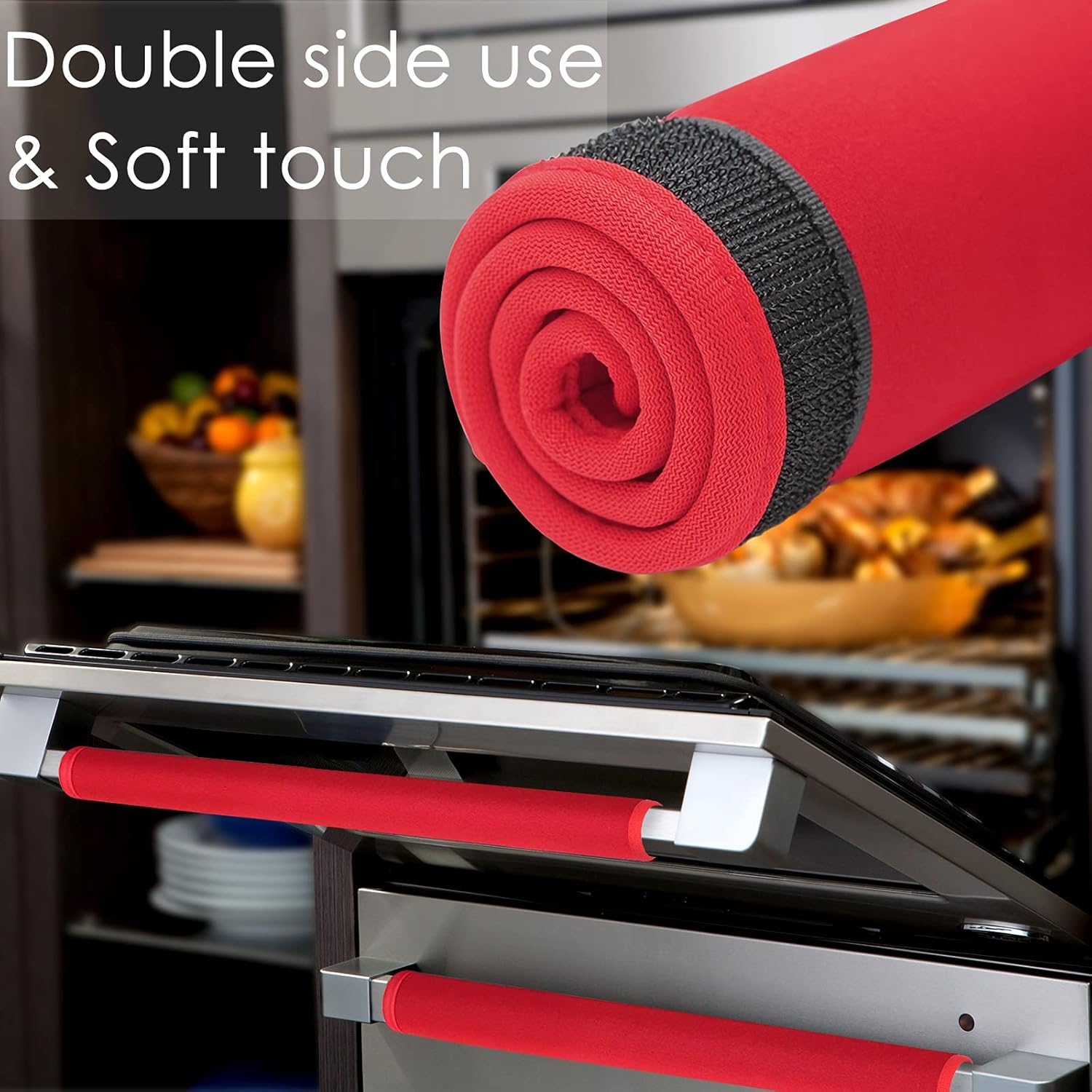 ZAWAGIIK 7 piezas de cubierta de manija de puerta de refrigerador, lavable para electrodomésticos de cocina, nevera, horno, microondas,