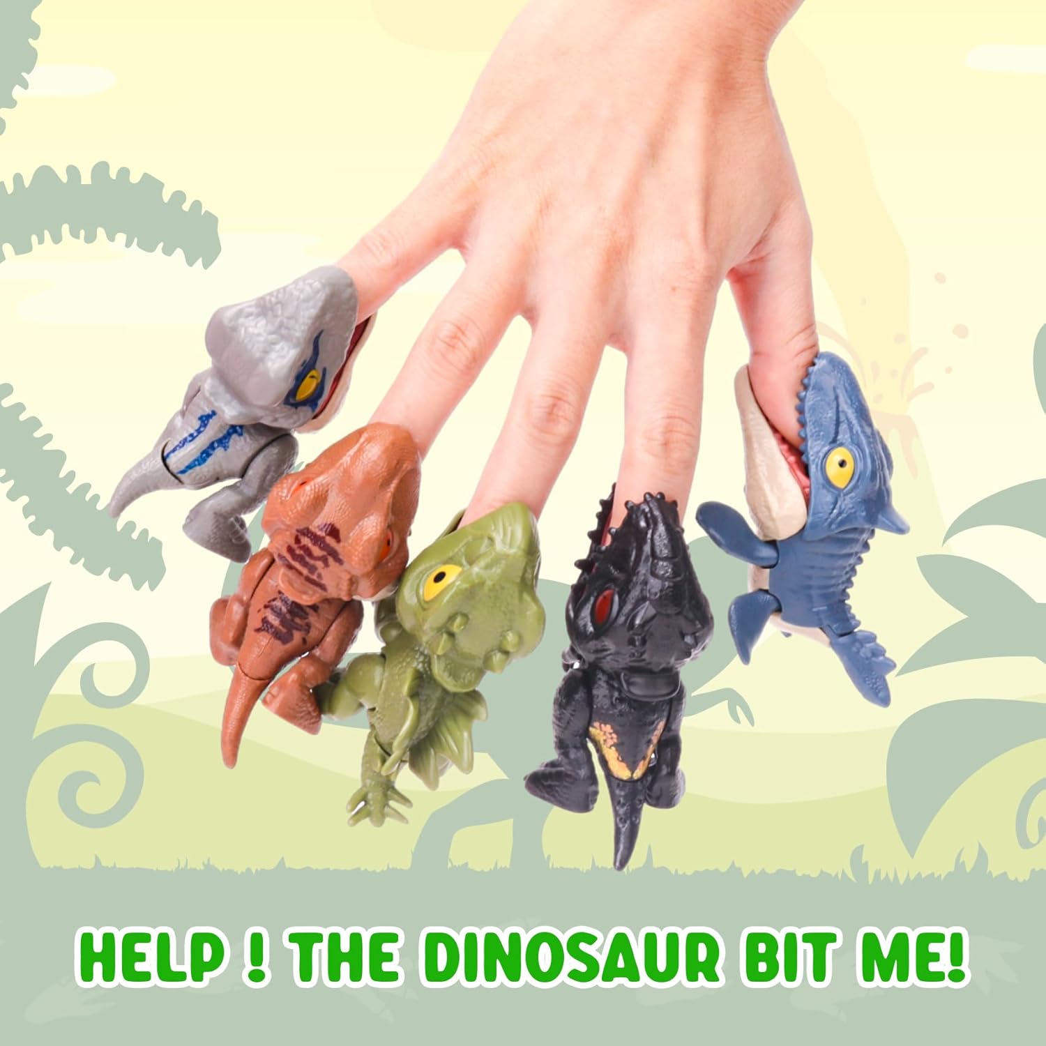 6 figuras de acción de dinosaurio con bocas móviles, figura de dinosaurio masticable, regalos de juguete para niños y niñas de 3, 4, 5, 6, 7, 8