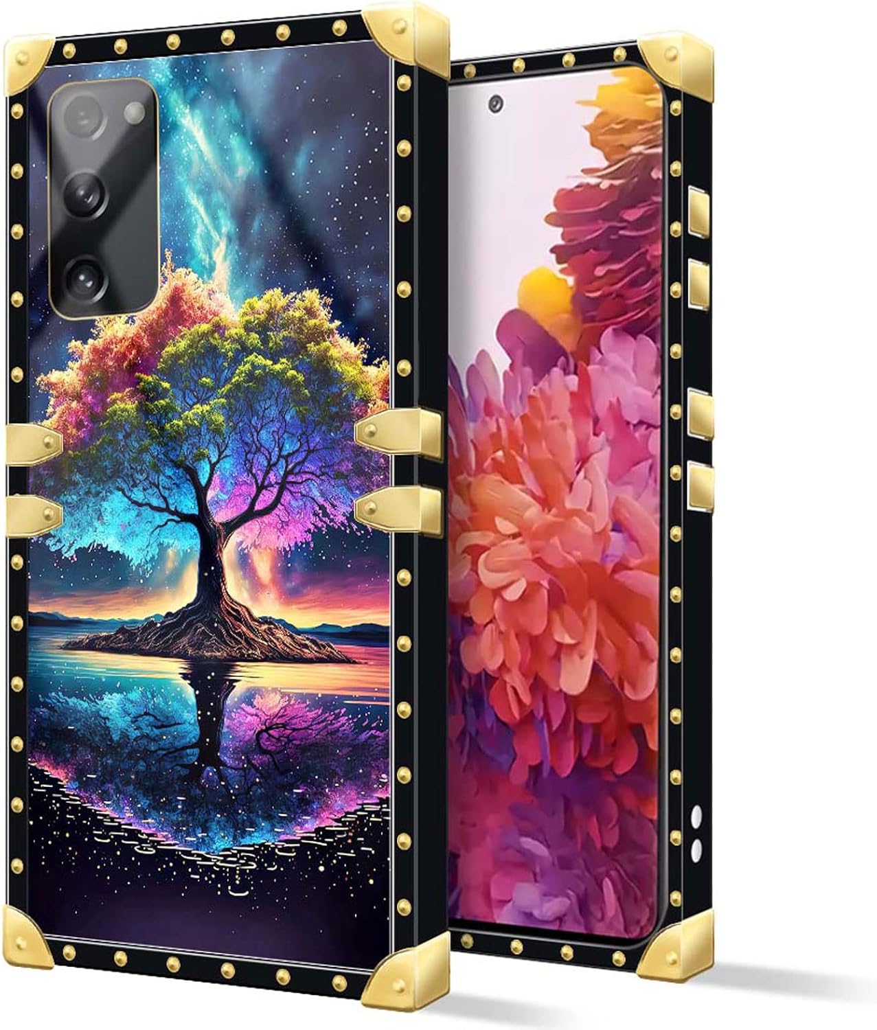 DAIZAG Funda compatible con Samsung Galaxy S20 FE Life Tree Energy Phone Case Golden Square Soft TPU a prueba de golpes funda protectora para regalo