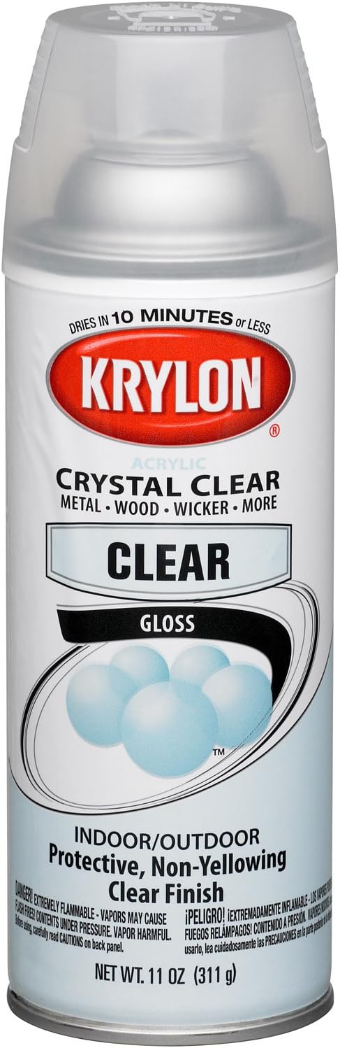 Krylon K05130100 Decorator Crystal Clear Gloss Finish Pintura en aerosol